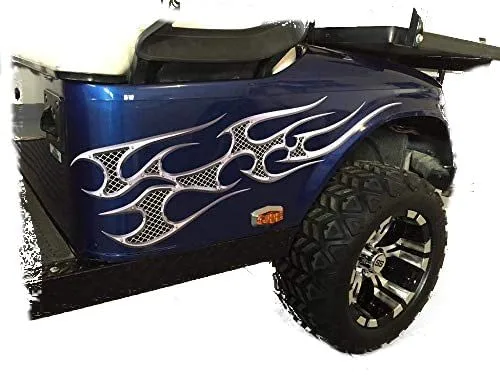 Tribal Flame Golf Cart Decal Set for EZGO, Club Car & Yamaha