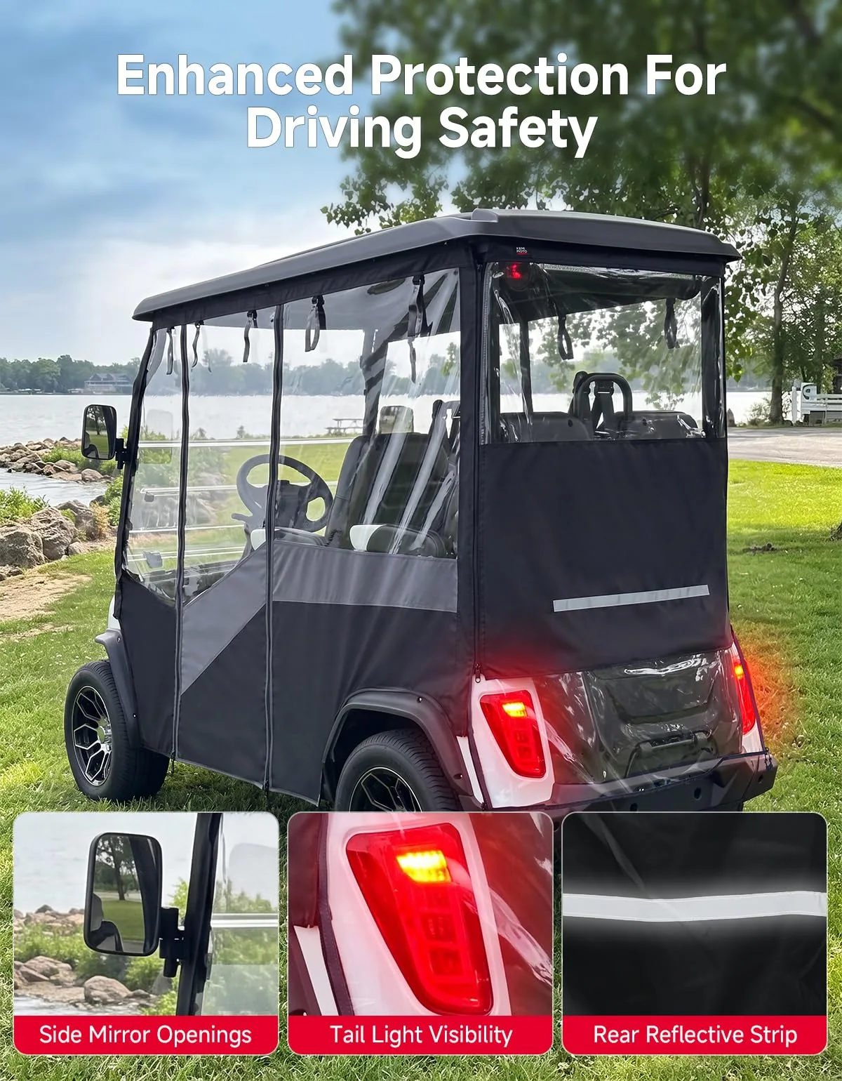 KEMIMOTO Golf Cart Enclosure for EVolution D5 4-Seater image 3