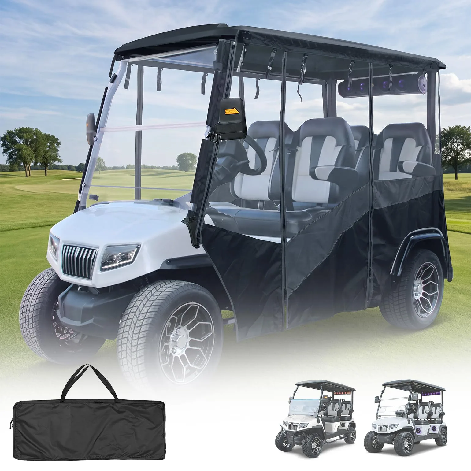 KEMIMOTO Golf Cart Enclosure for EVolution D5 4-Seater