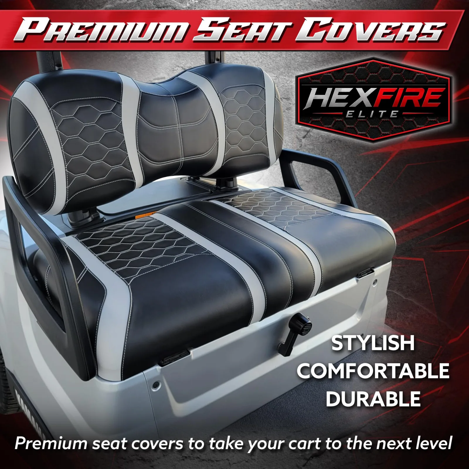 ProFormX HexFire Elite Seat Covers for E-Z-GO TXT/RXV image 2