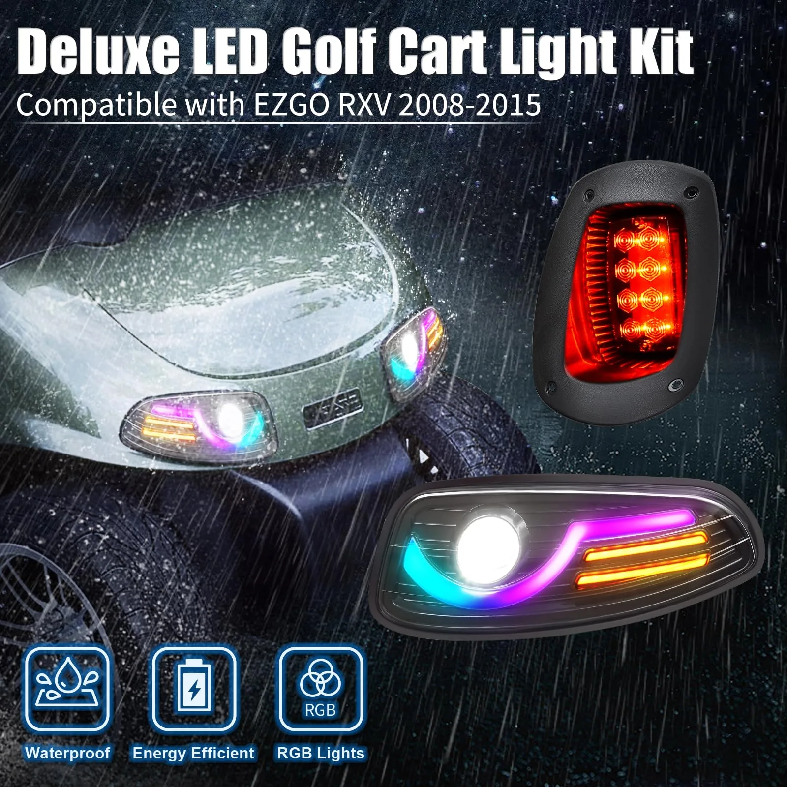 HHLZM LED Light Kit for E-Z-GO RXV 2008-2015 image 3