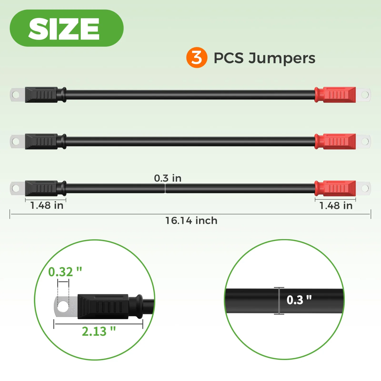 10L0L ELE-F54-F Battery Cable Set for E-Z-GO RXV image 2