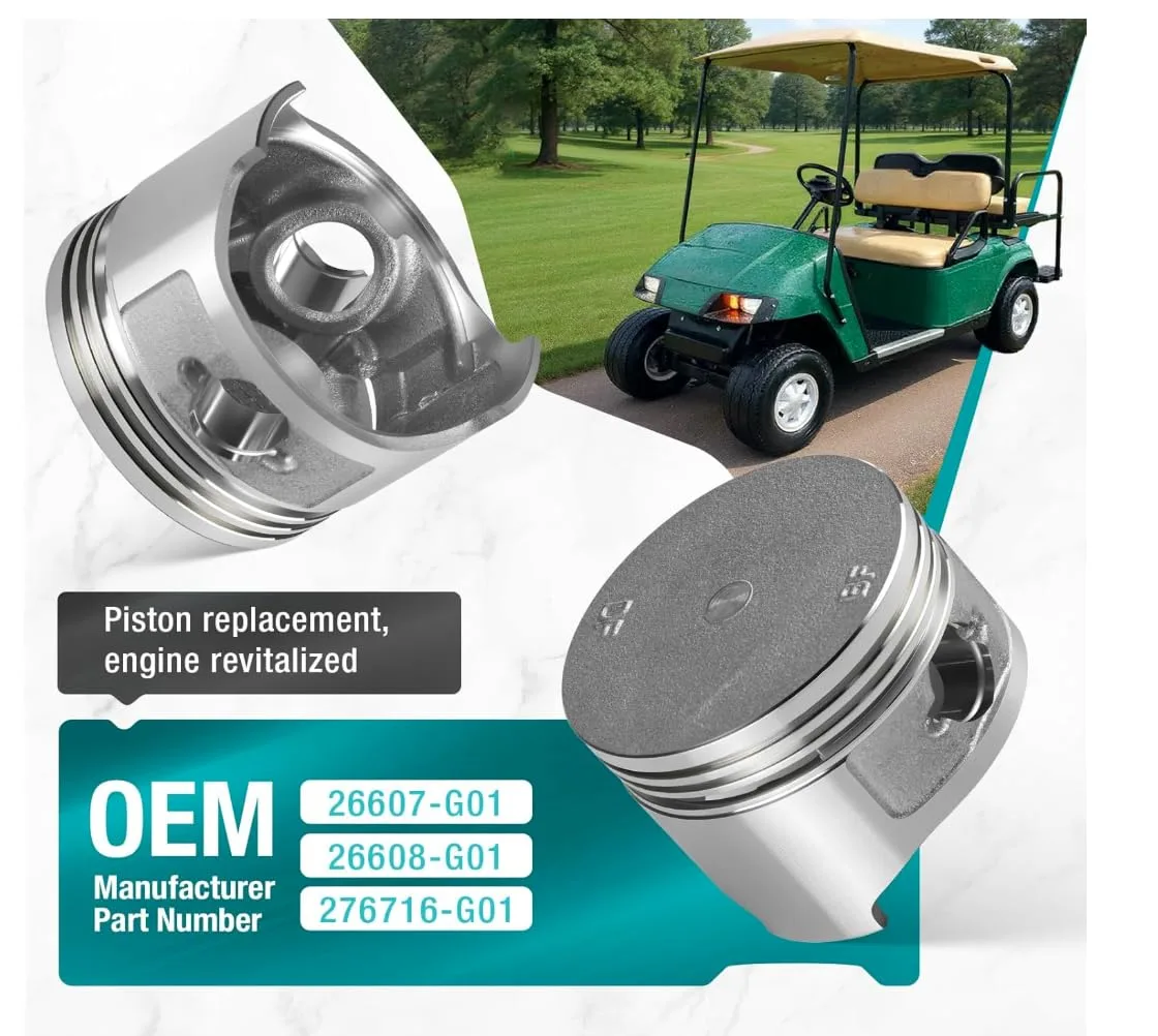Piston Kit & Ring Set STD for E-Z-GO 295cc 4-Cycle (26607-G01) image 3