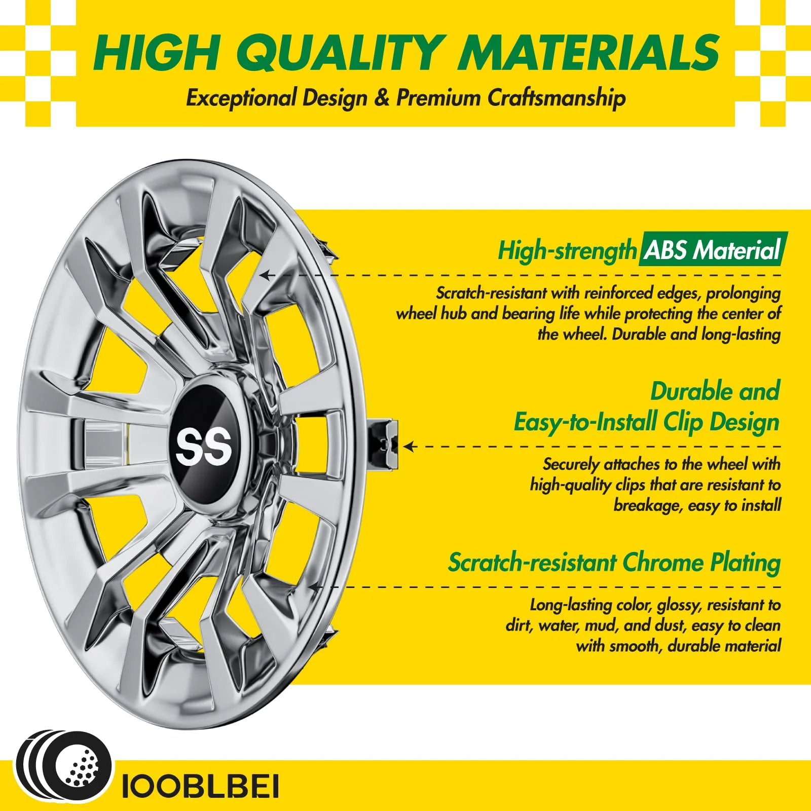 IOOBLBEI 8-Inch Golf Cart Hub Caps I5-YSLGG-04 image 4