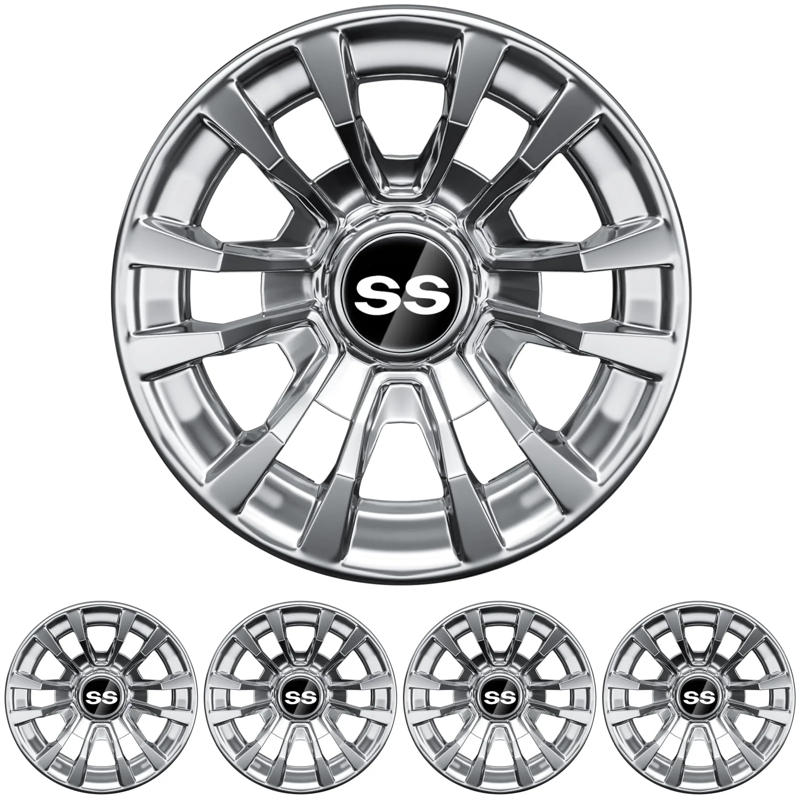 IOOBLBEI 8-Inch Golf Cart Hub Caps I5-YSLGG-04