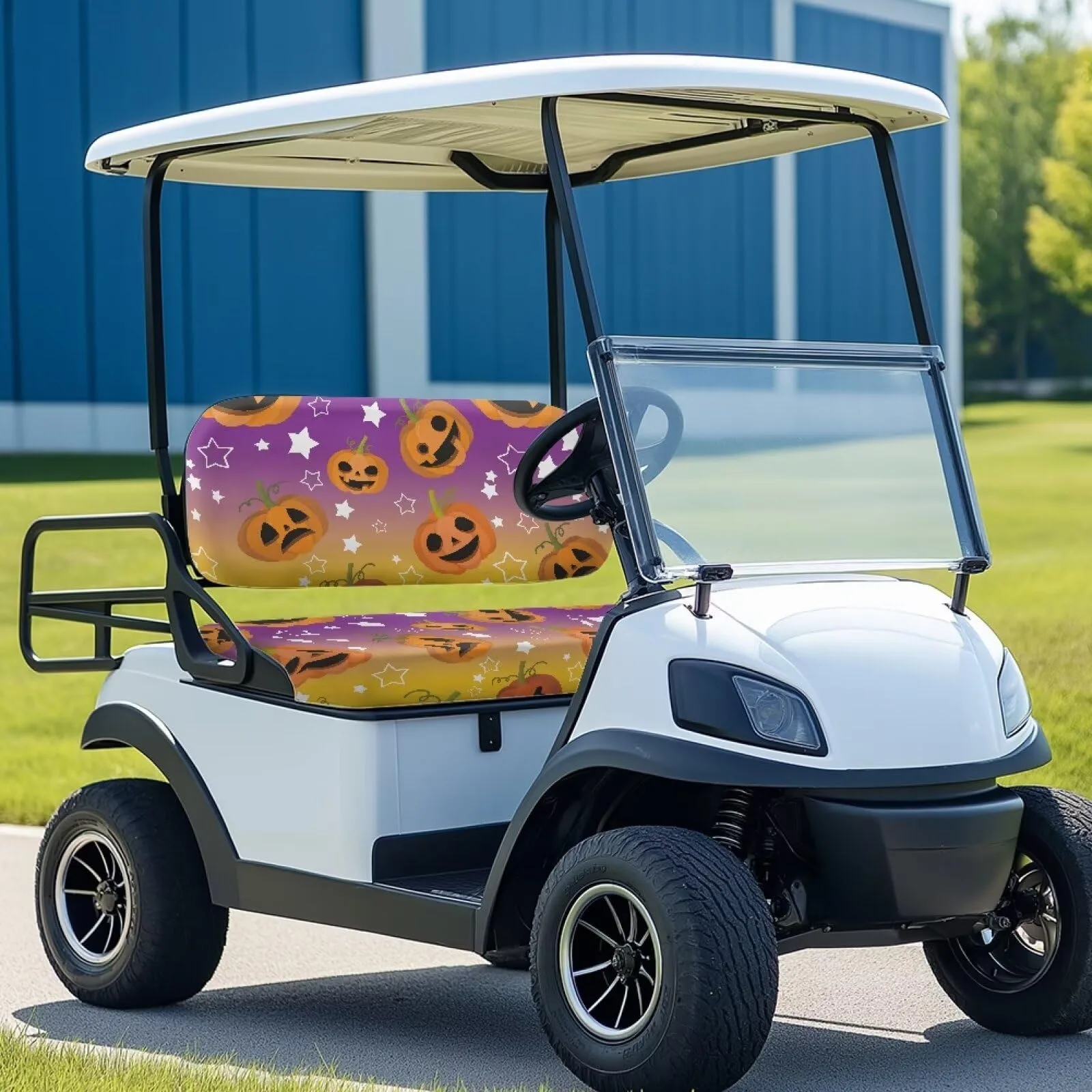 Quidrwyo Halloween Pumpkin Golf Cart Seat Covers image 3
