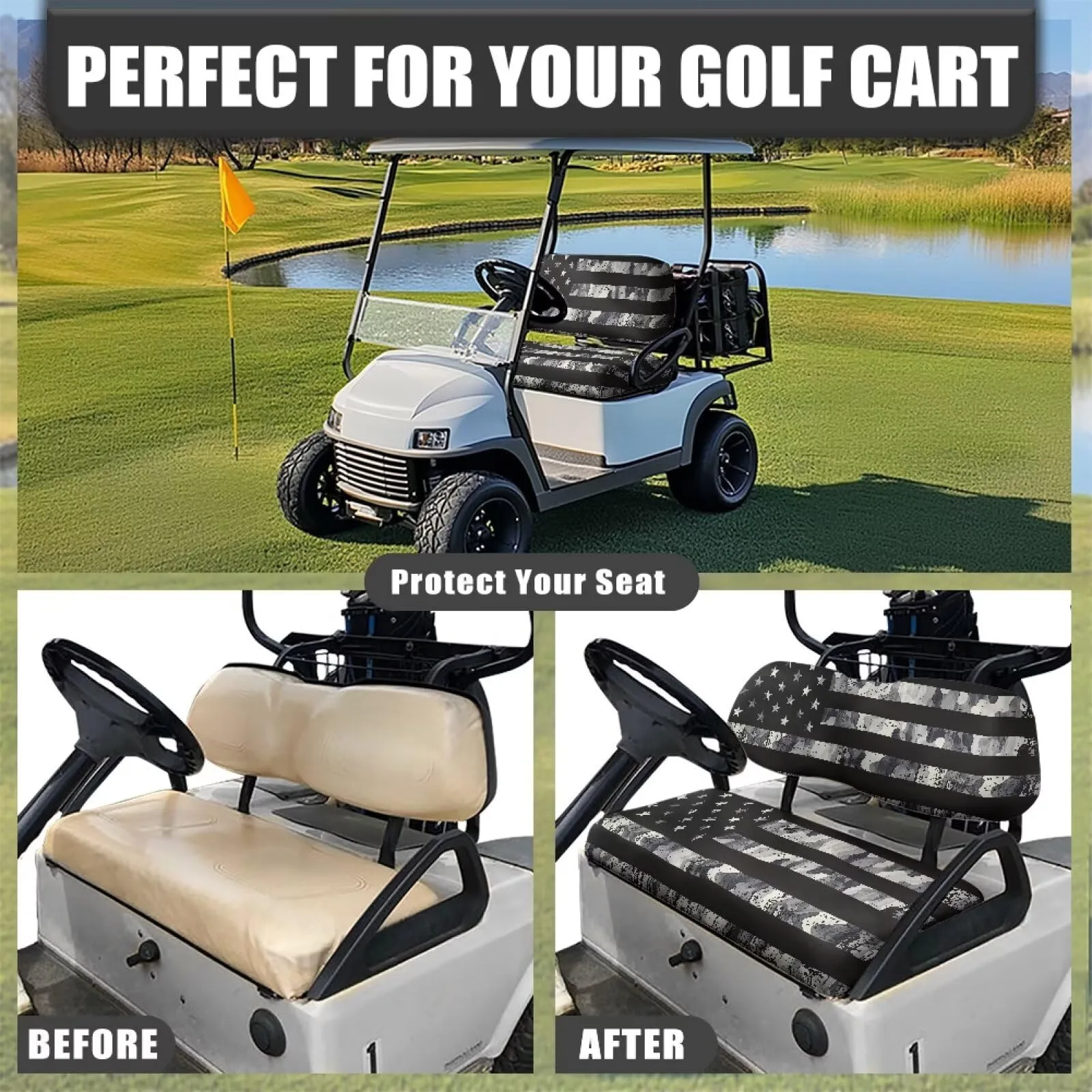FUIALDOLG Polyester Golf Cart Seat & Backrest Cover - FUI-YSFL1111CZQ22-8 image 4