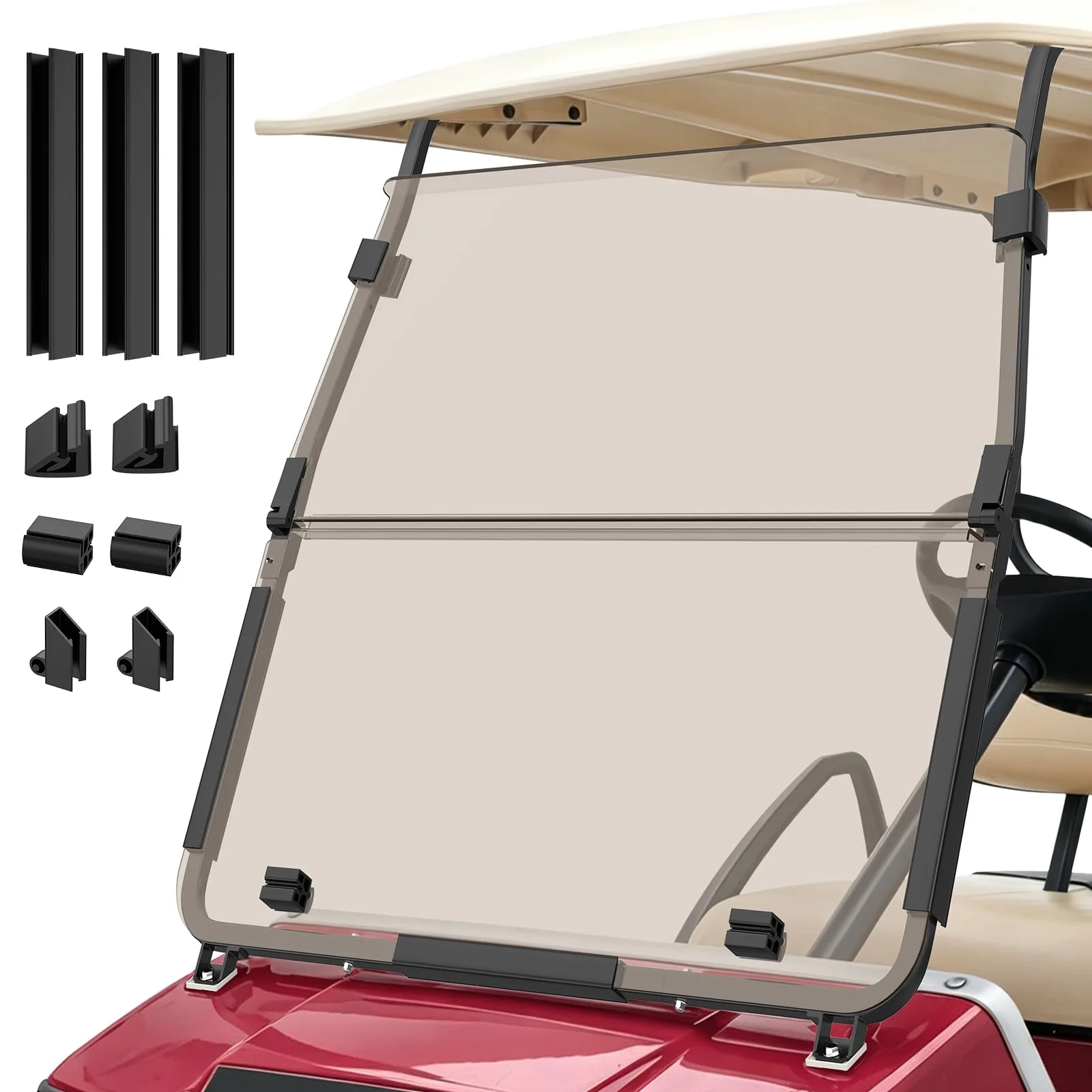 FIXHAWK Tinted Folding Windshield for Club Car DS
