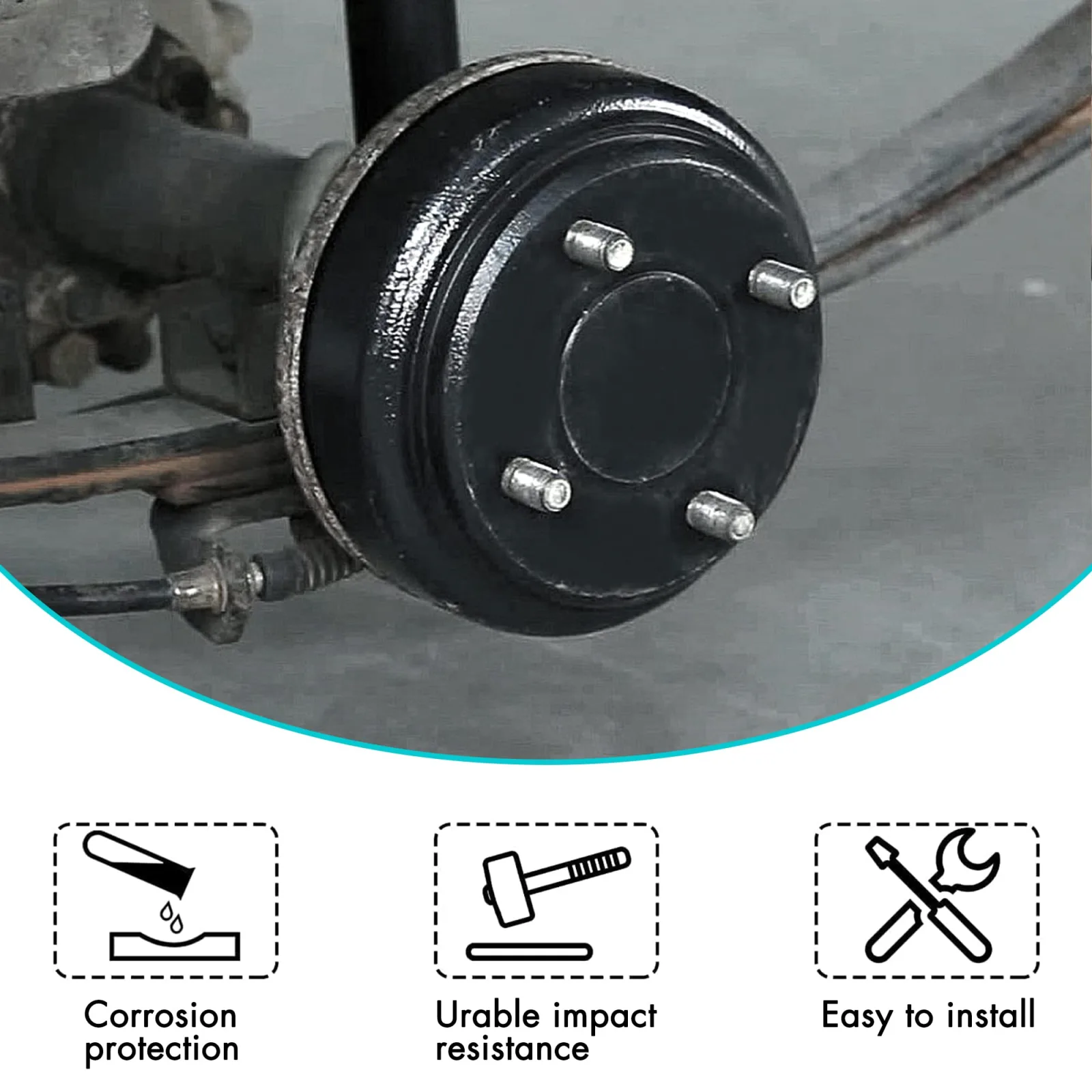 10L0L Rear Brake Drums for Club Car DS and Precedent image 3