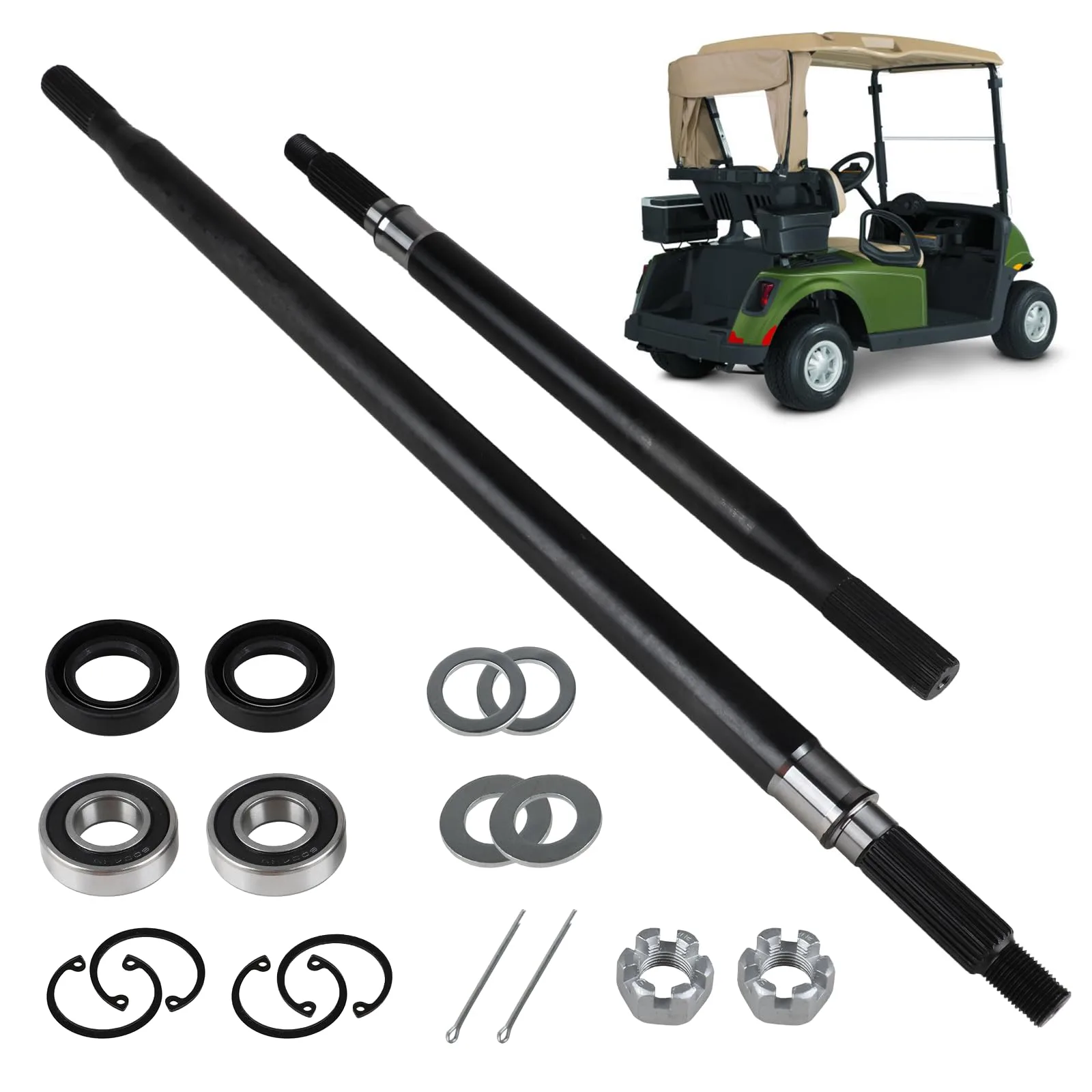 EvTok Rear Axle Shaft Kit for E-Z-GO RXV Electric Golf Carts