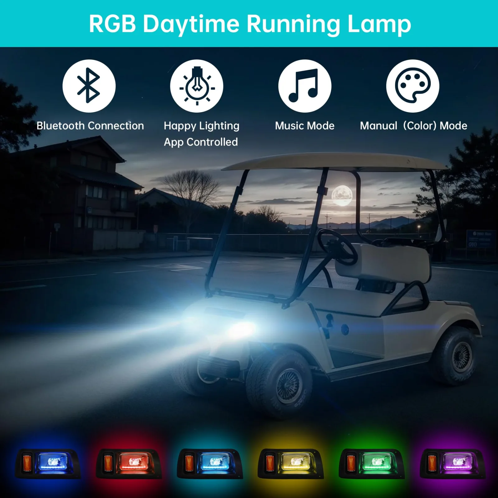 10L0L Y208-C Light Kit for Club Car DS Golf Cart image 3