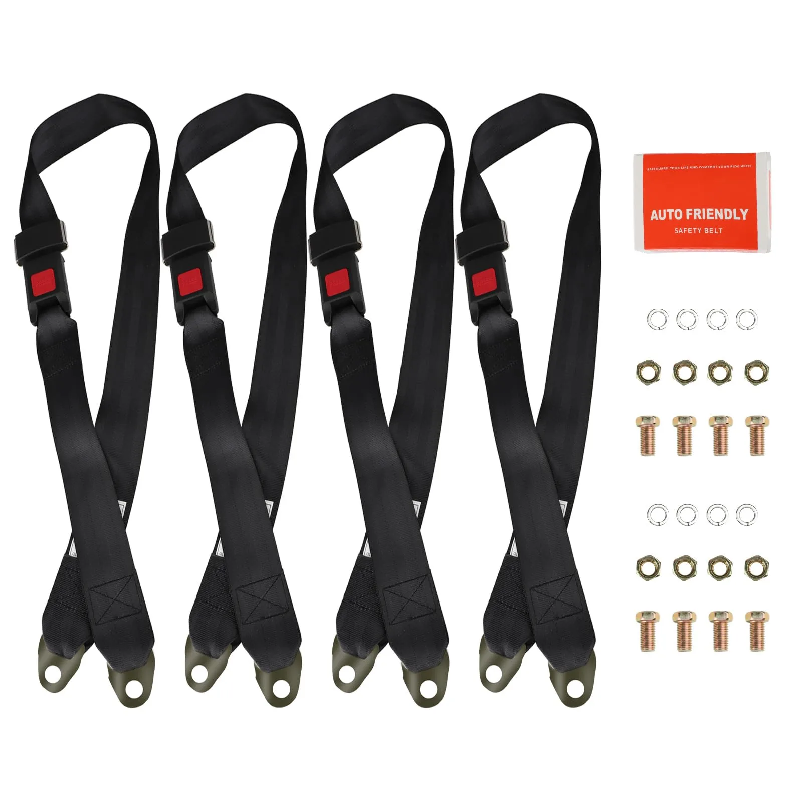 Universal Golf Cart Seat Belt Set, 4 Pack - Generic
