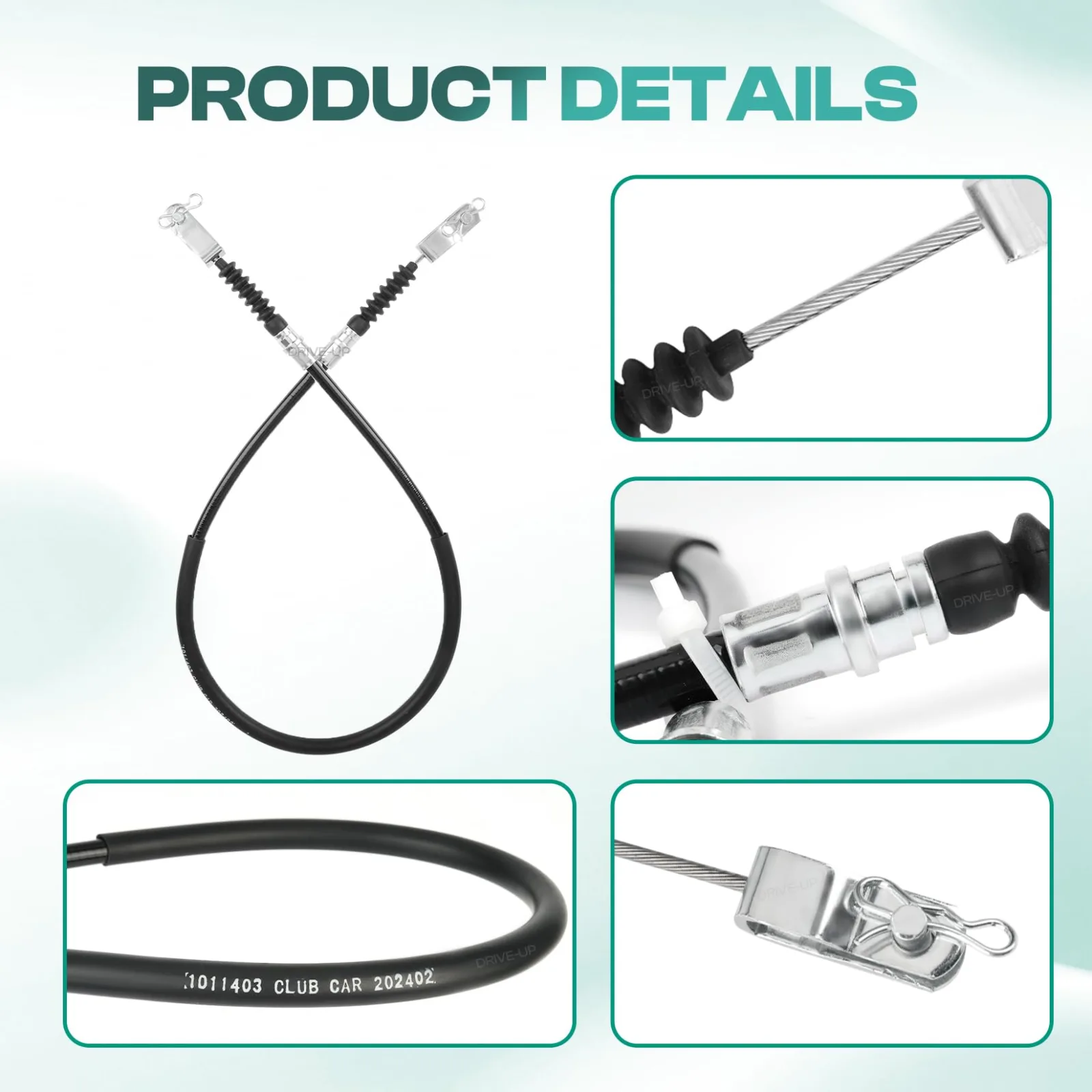DRIVE UP Brake Cable Kit for Club Car DS 1011403 (1981–1999) image 2