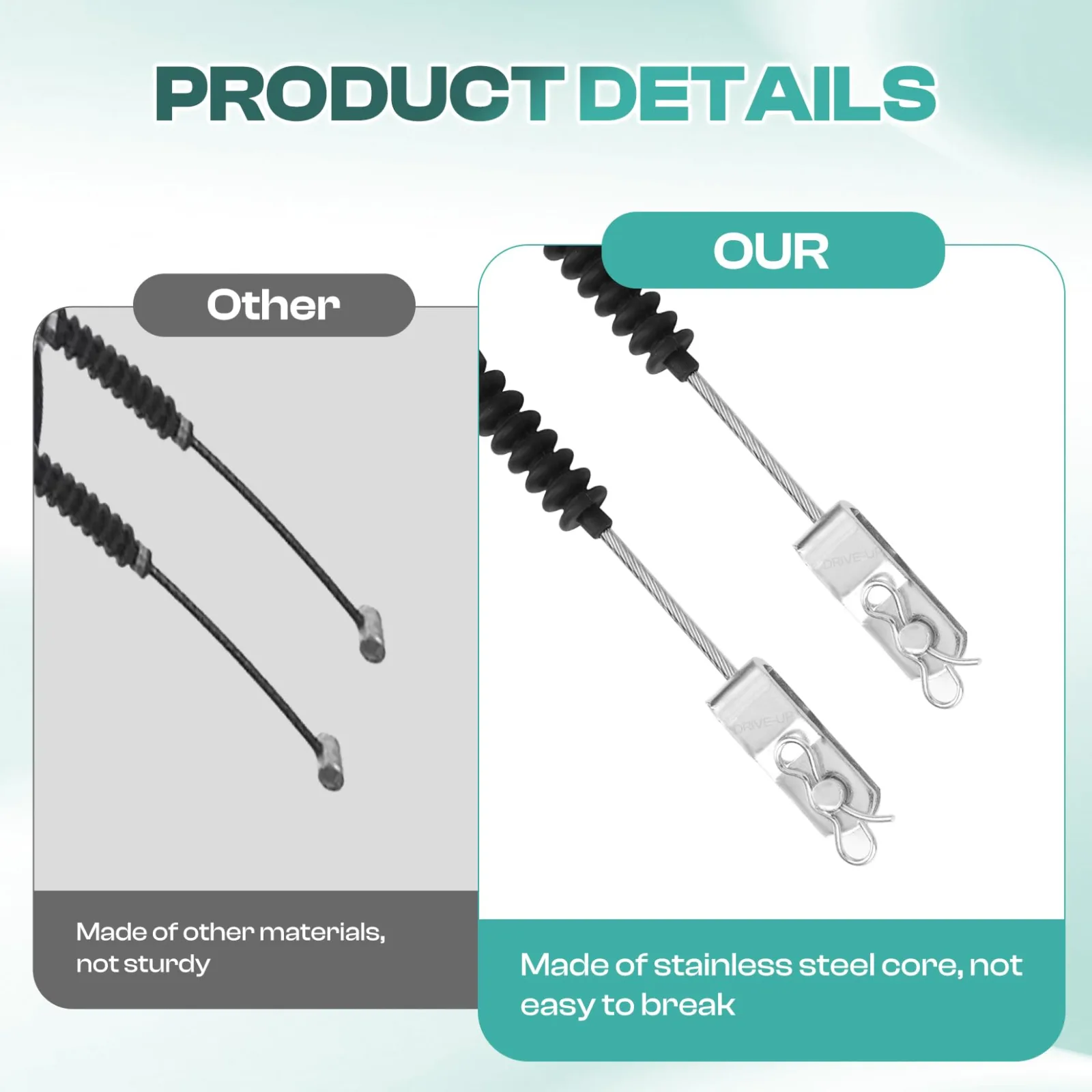 DRIVE UP Brake Cable Kit for Club Car DS 1011403 (1981–1999) image 3