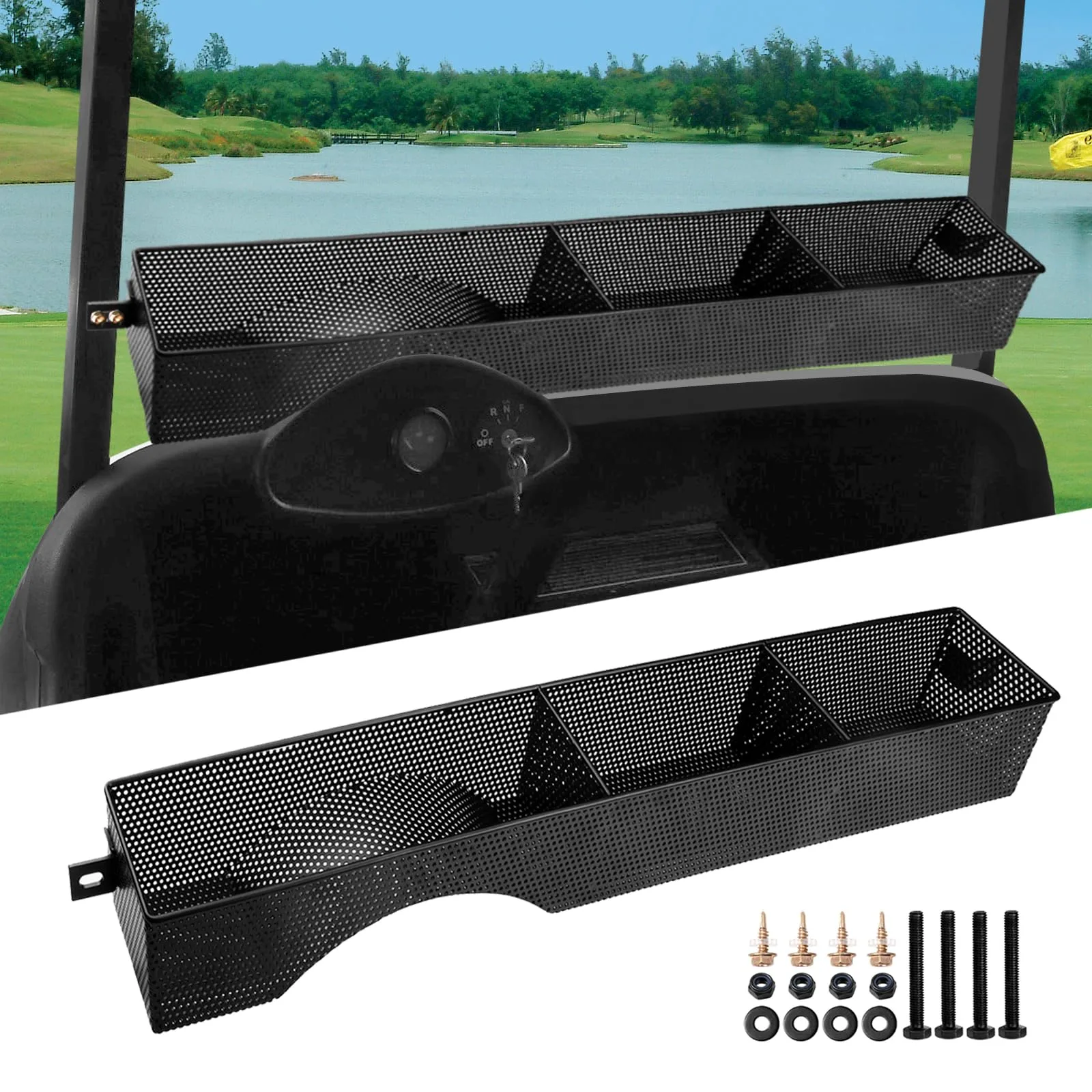 Roykaw Front Storage Basket for E-Z-GO RXV 2008-Up