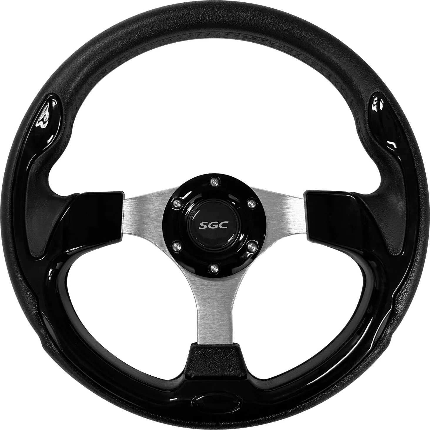 ACED Parts Sporty Golf Cart Steering Wheel - Glossy Black