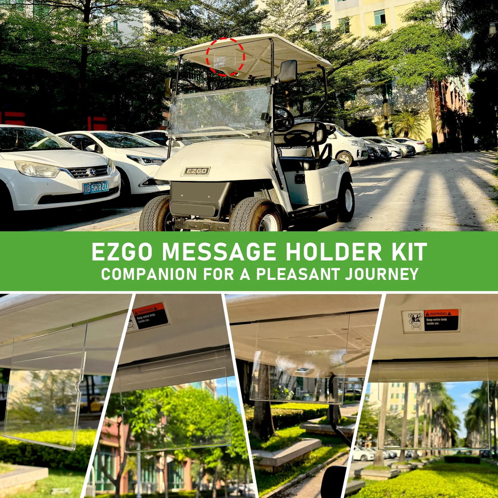 10L0L Message Holder Kit for E-Z-GO TXT Golf Carts image 4