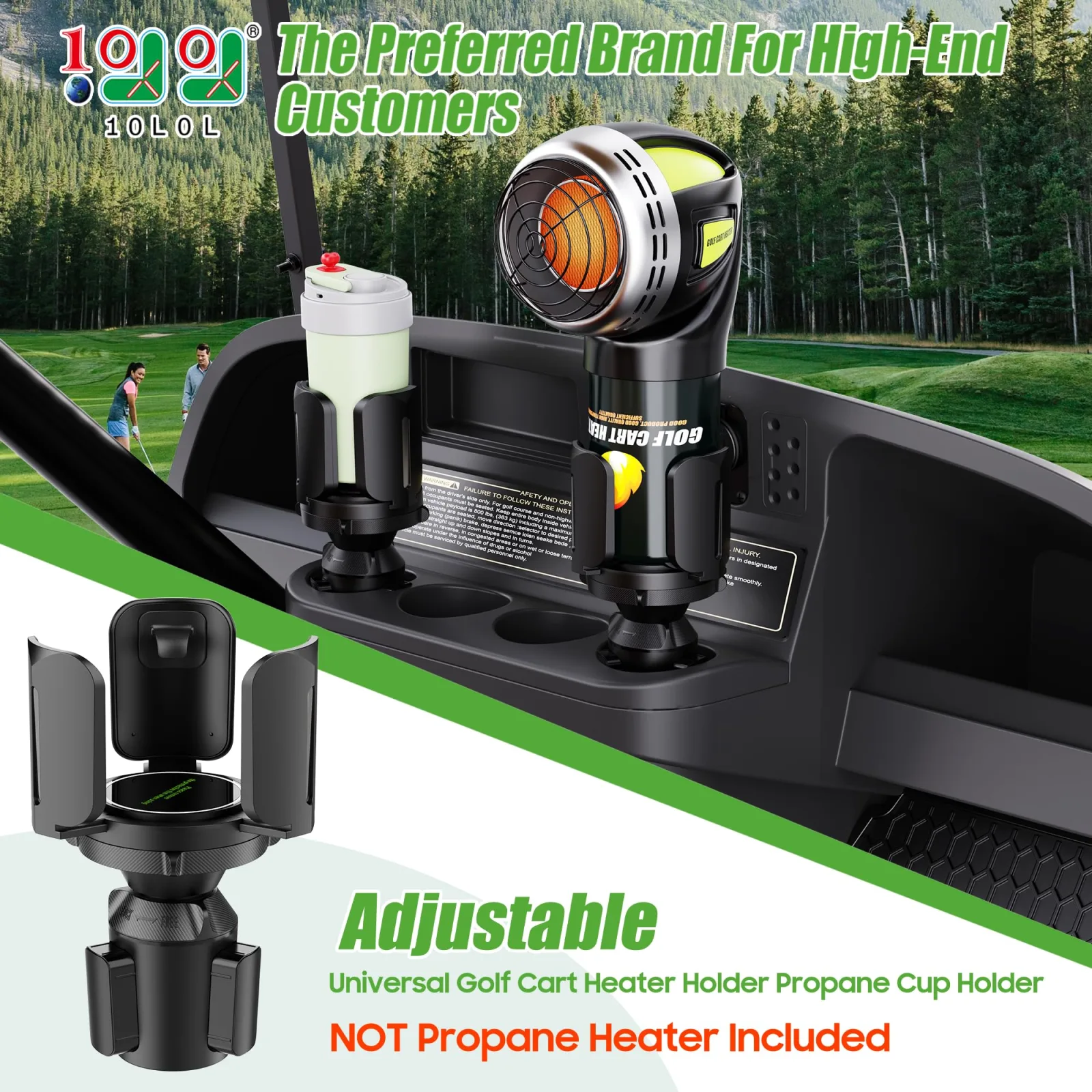 10L0L F78-2 Golf Cart Propane Heater Cup Holder image 2