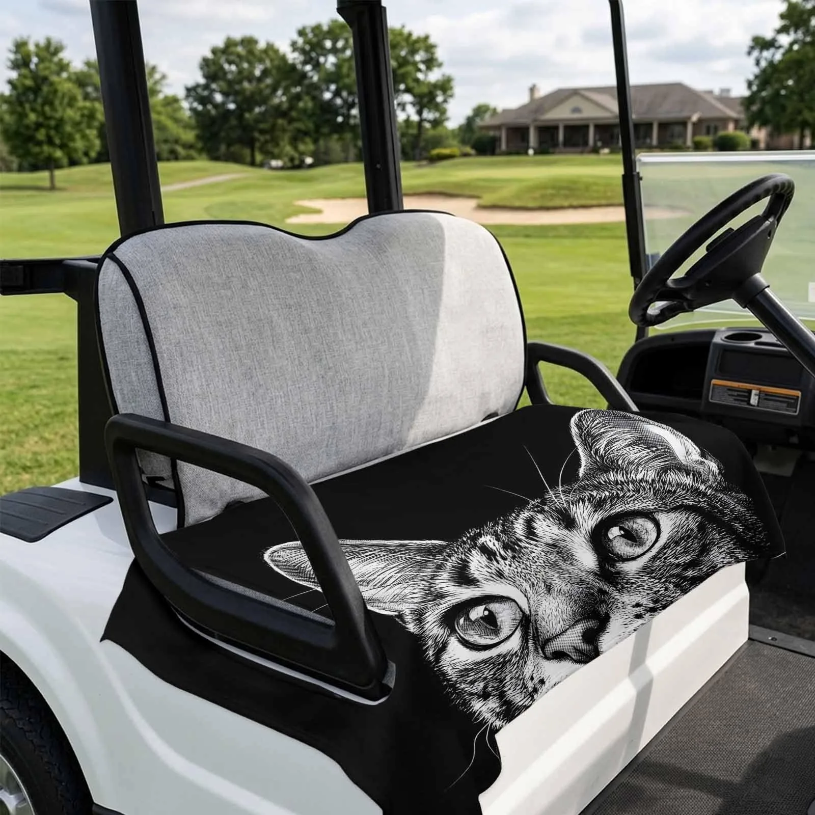 DecorLovee Golf Cart Seat Cover with Armrest Openings image 4