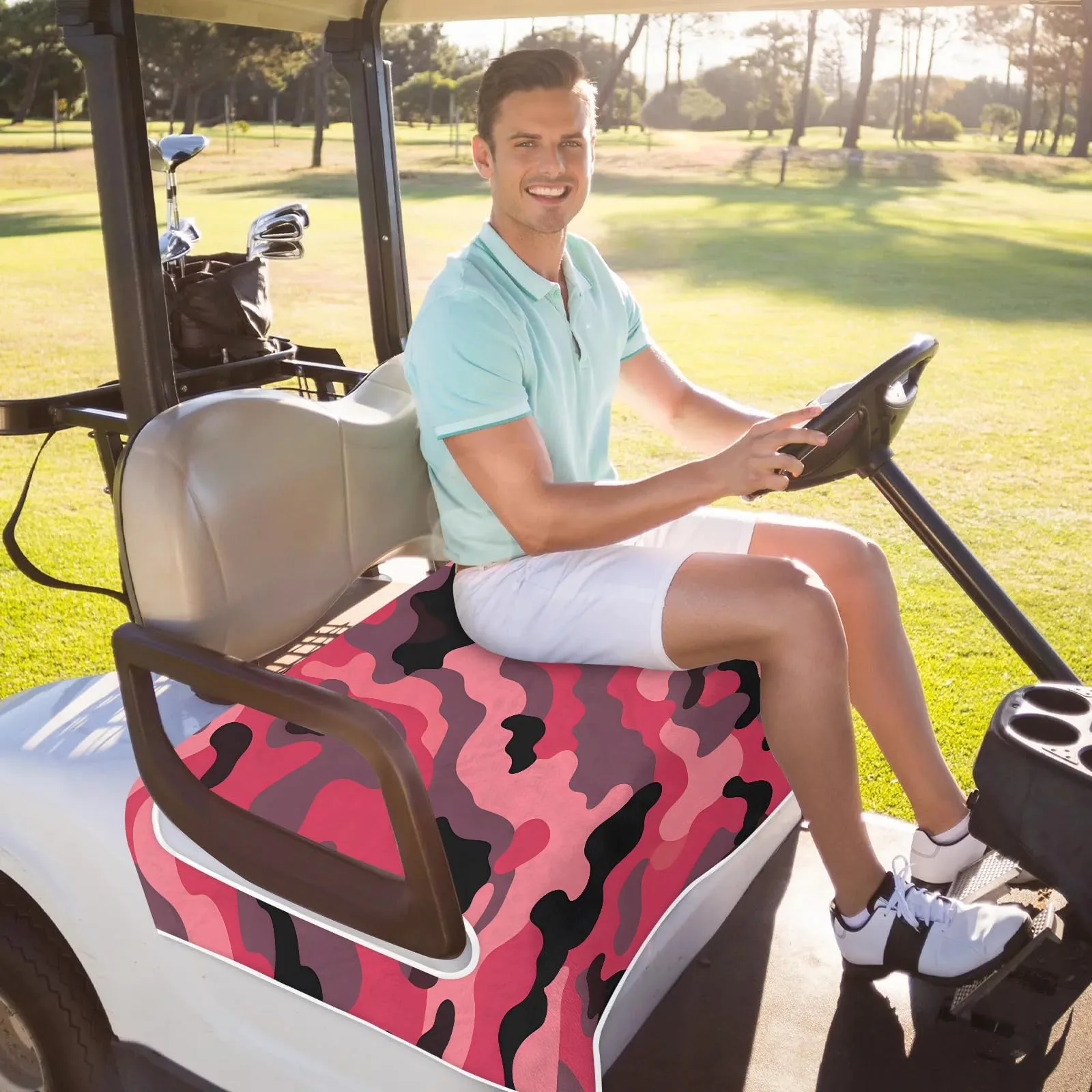 Tiveruda Golf Cart Seat Cover for Double Seats image 4
