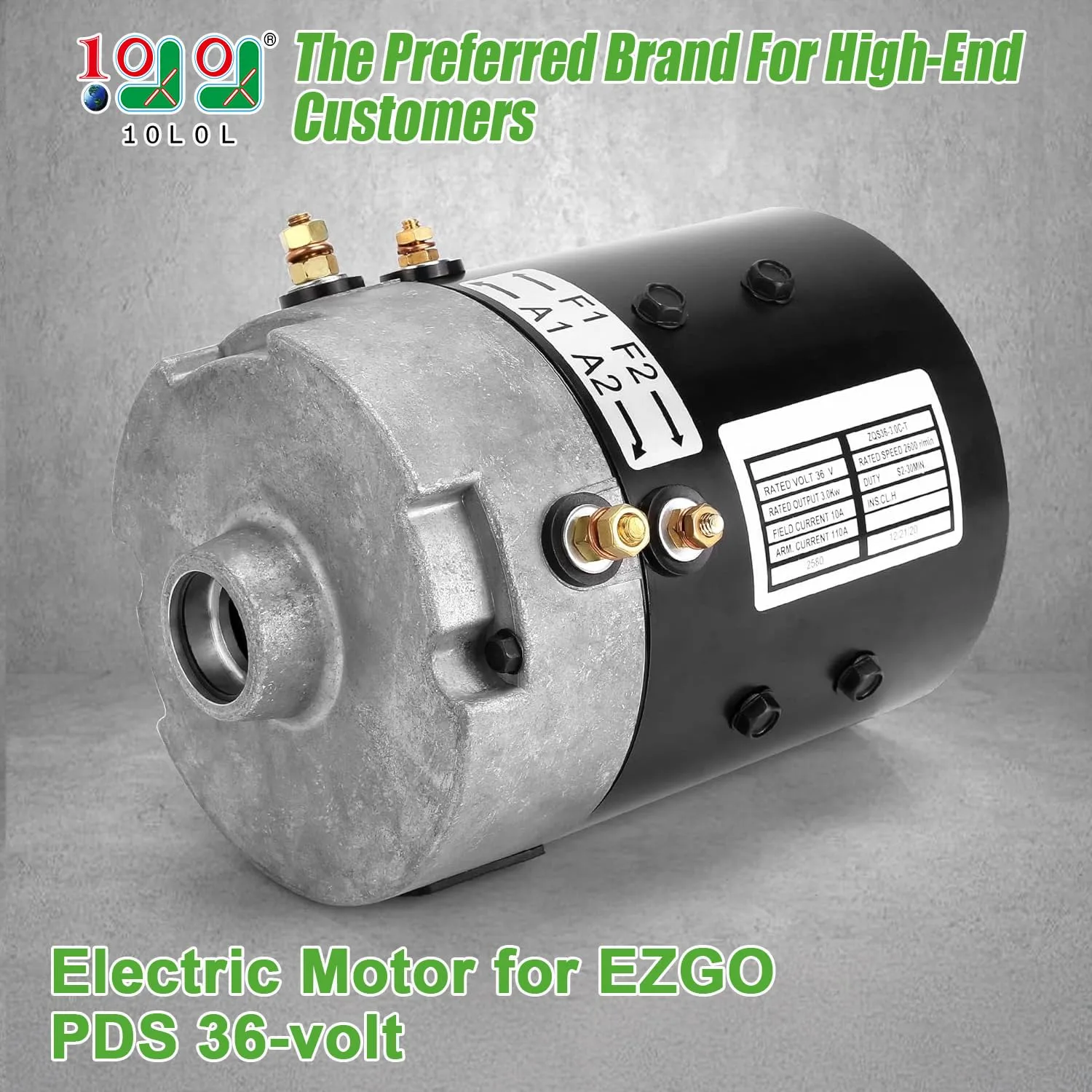 10L0L 36V Motor for E-Z-GO TXT PDS Golf Carts image 2