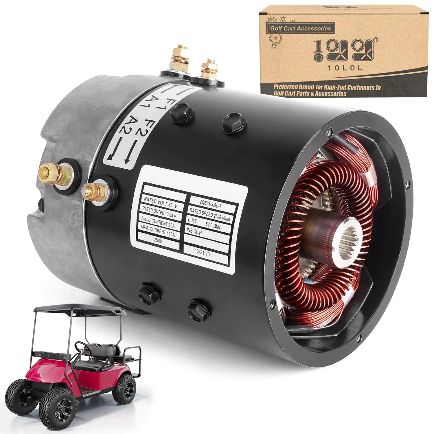 10L0L 36V Motor for E-Z-GO TXT PDS Golf Carts