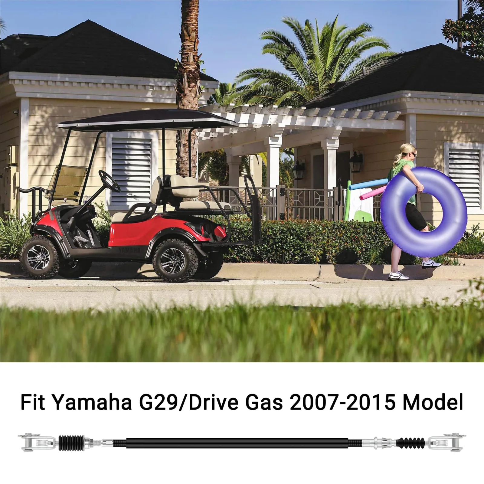 10L0L Brake Cable for Yamaha G29/Drive Gas Golf Cart image 3