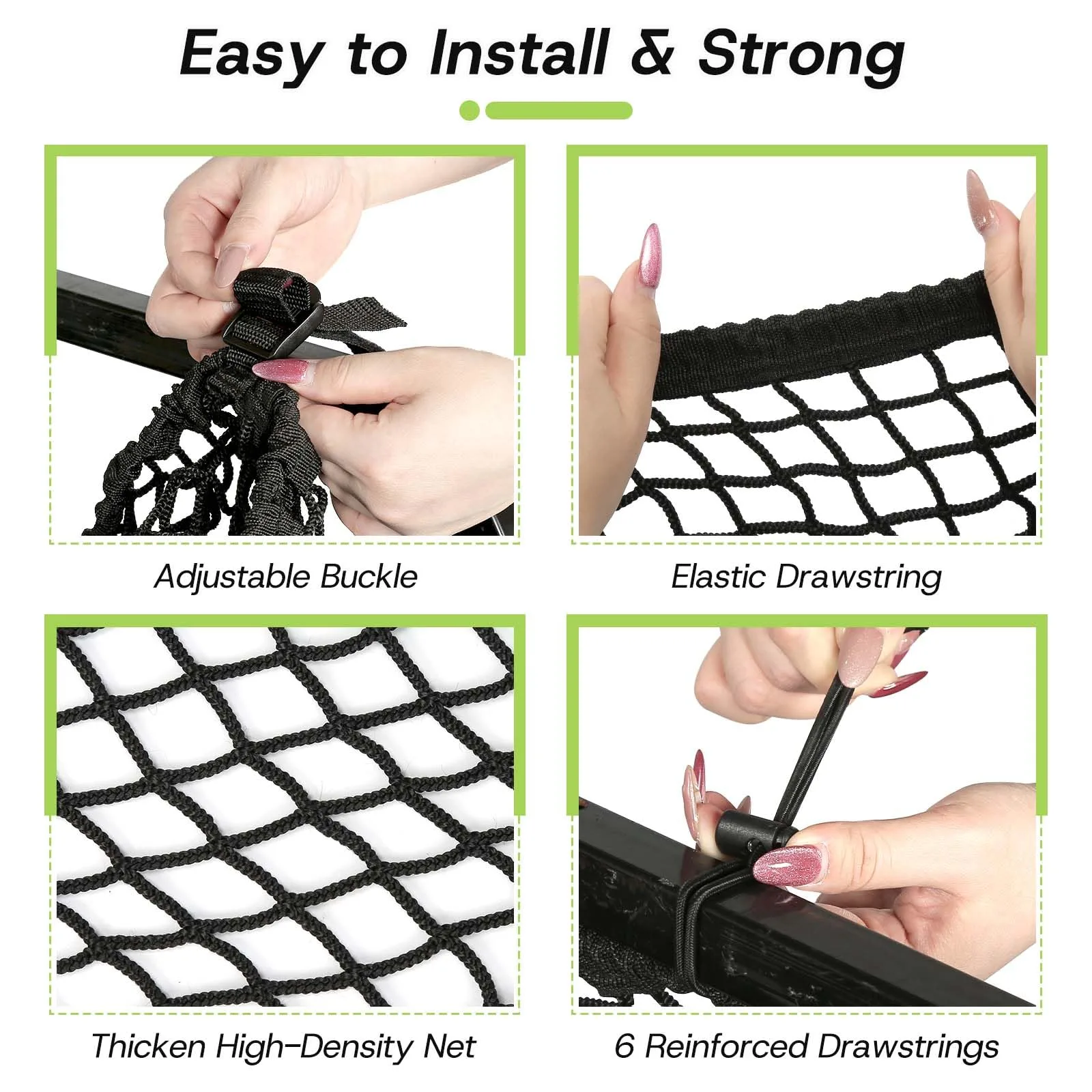 WEIMELL Rear Cargo Net for 4-Passenger Golf Carts — 41.3 x 22.8 in image 3