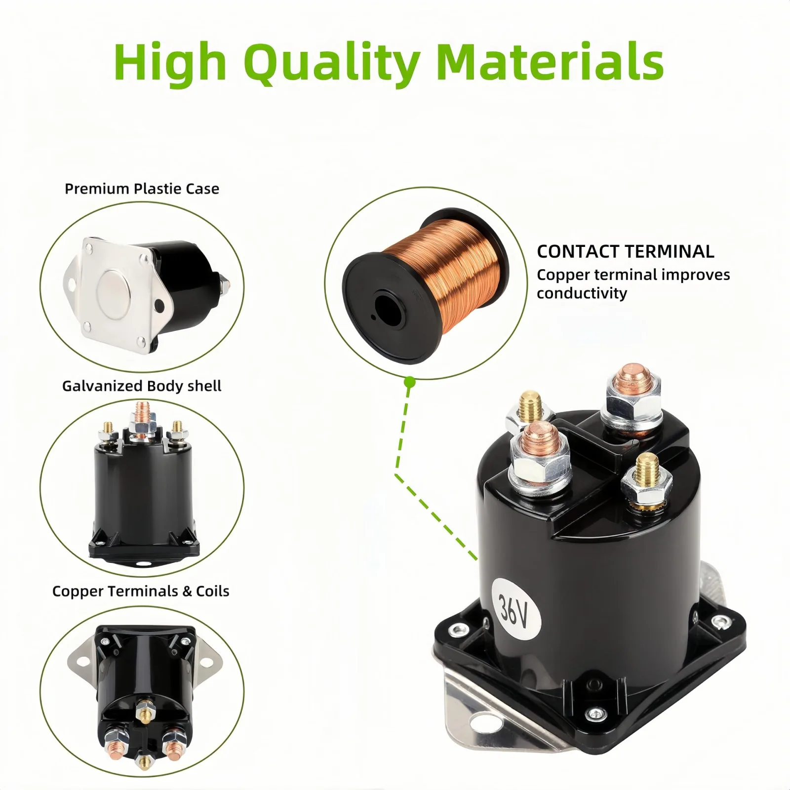 GENOUR 36V Solenoid for Club Car DS — Replacement 8016 & 1113 image 4