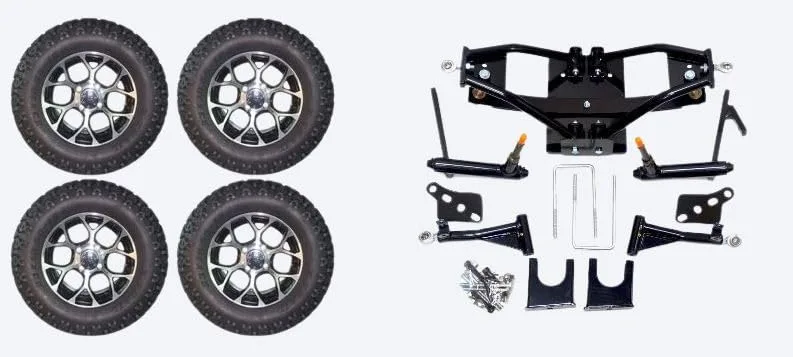 3G 6-Inch Lift Kit with 12-Inch Wheels for Club Car DS