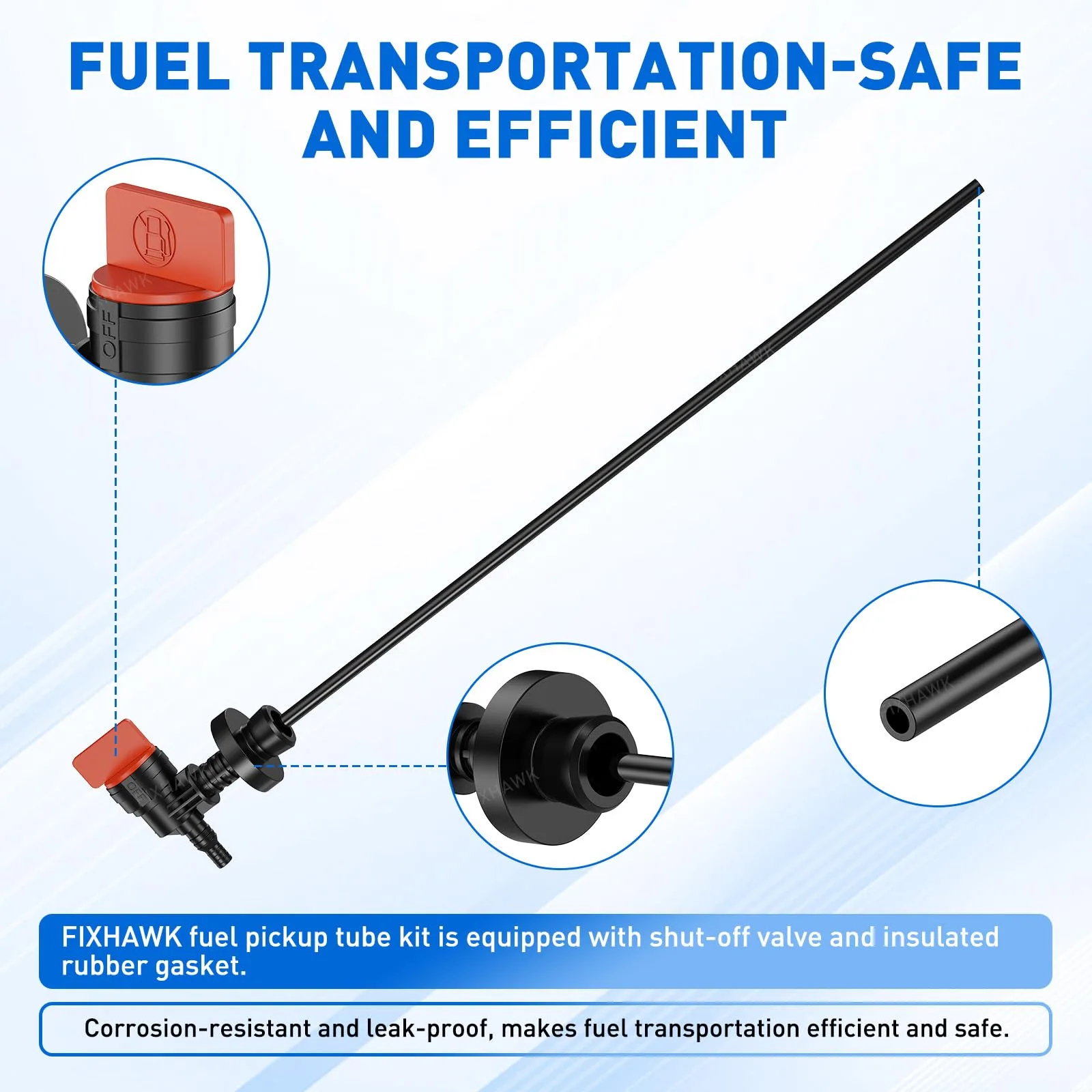 FIXHAWK Fuel Tank Pickup Tube Kit for Club Car Gas Carts image 2