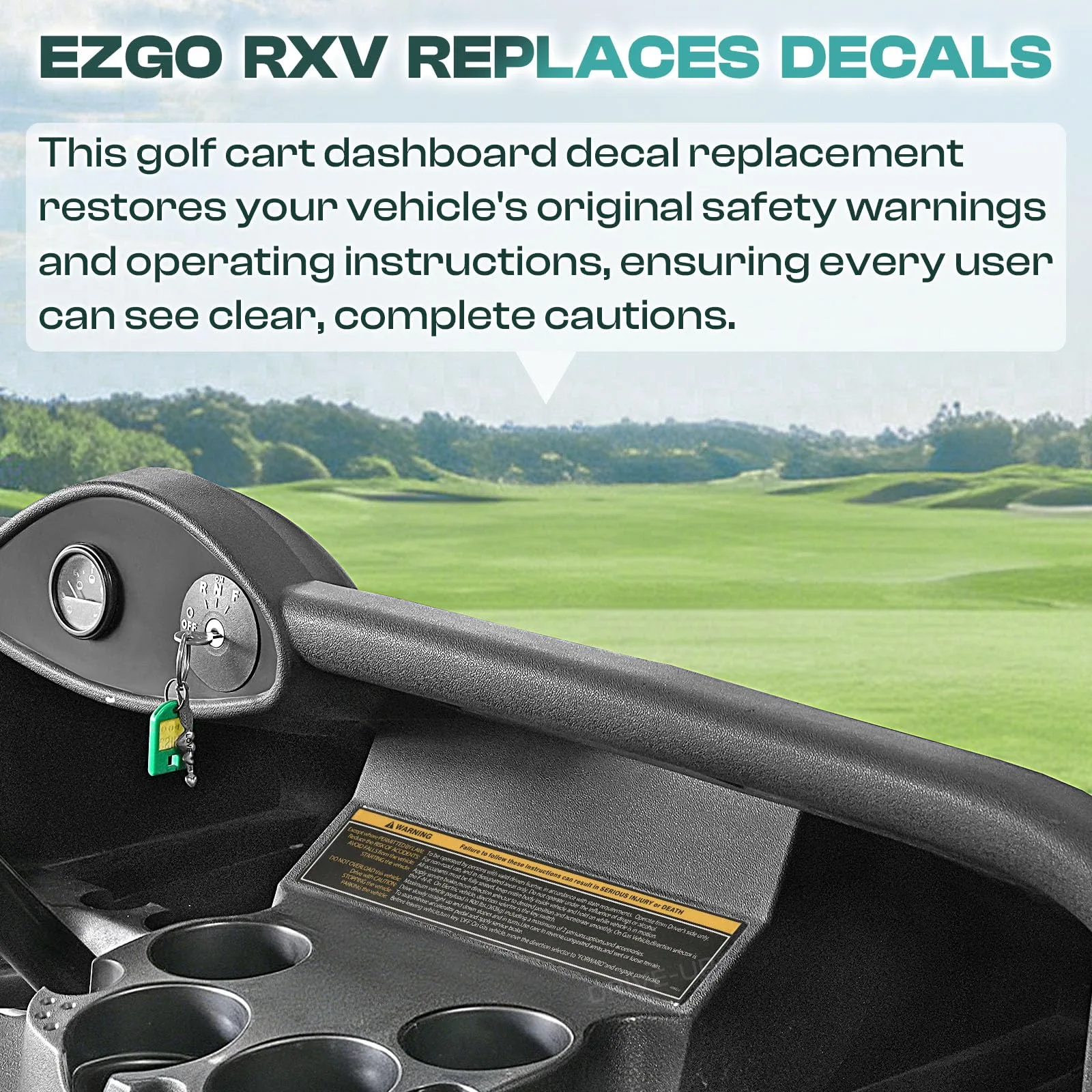 DRIVE UP EZGO RXV Instrument Panel Sticker DU00342 image 3