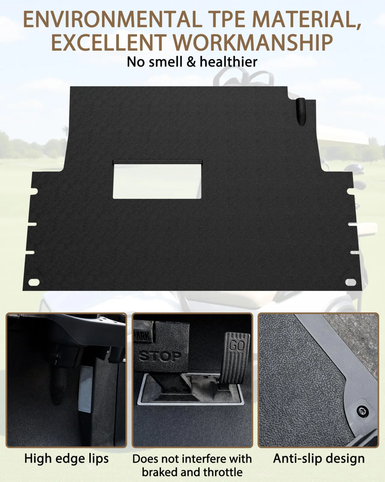 SAUTVS TPE Front Floor Mat for Club Car Precedent image 3