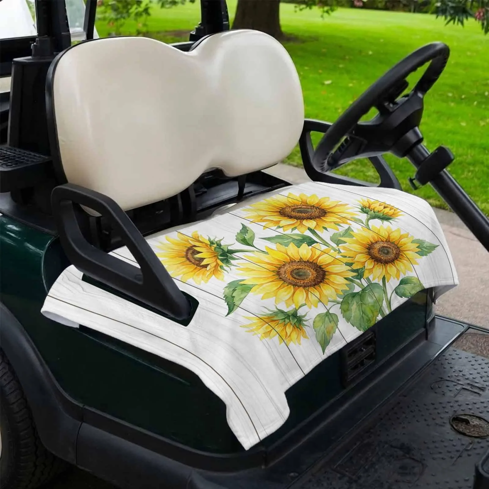 DecorLovee Golf Cart Seat Cover, 51 x 31 Inch Yellow image 2