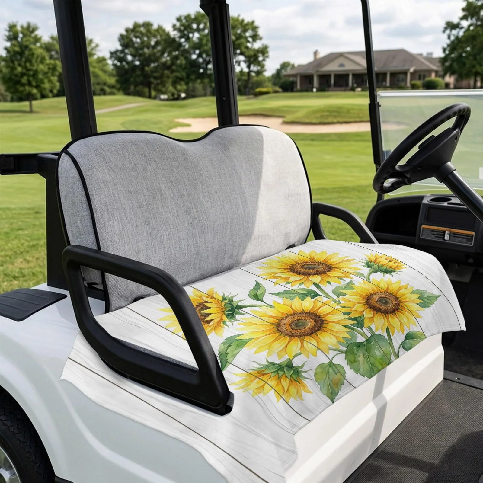 DecorLovee Golf Cart Seat Cover, 51 x 31 Inch Yellow image 4