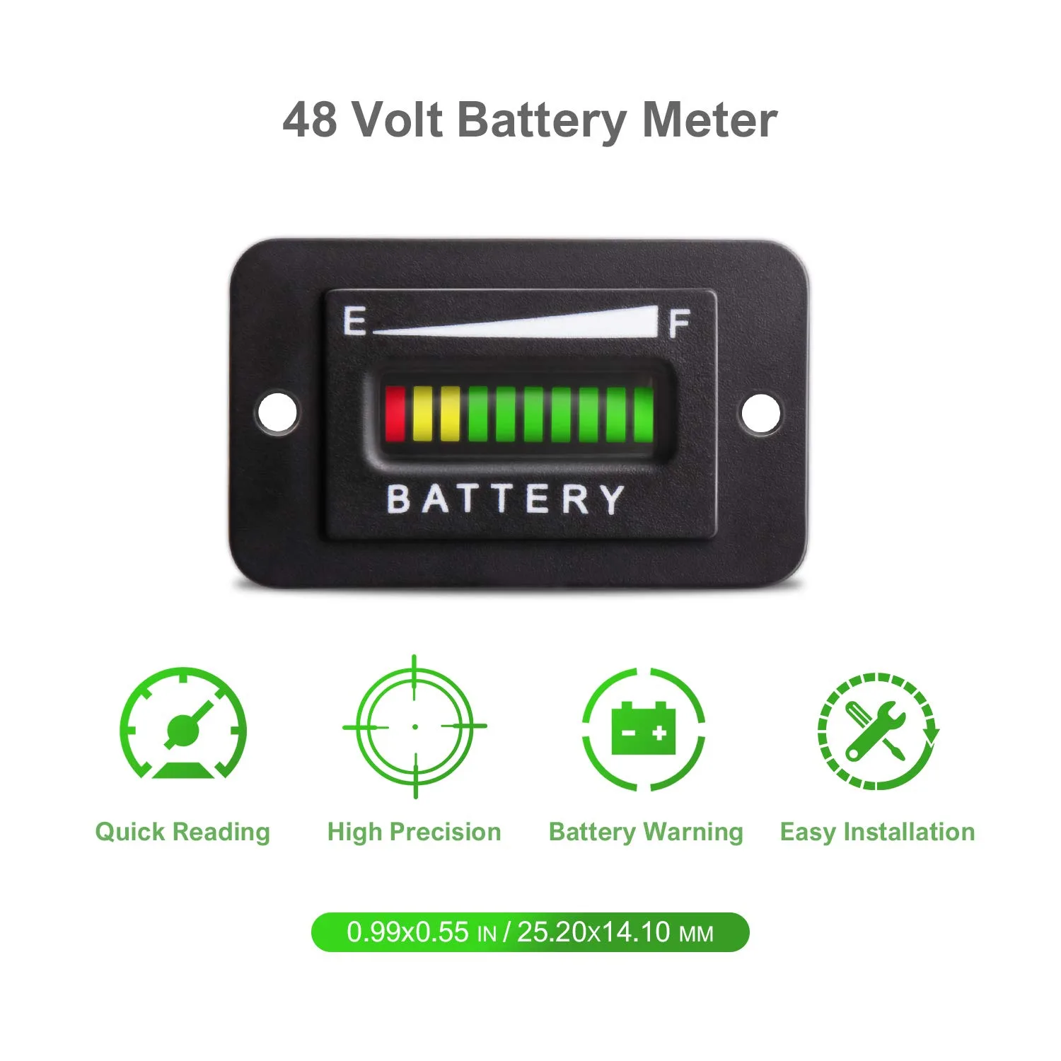 HUSUKU 48V LED Digital Battery Voltage Gauge BBTT005 image 3