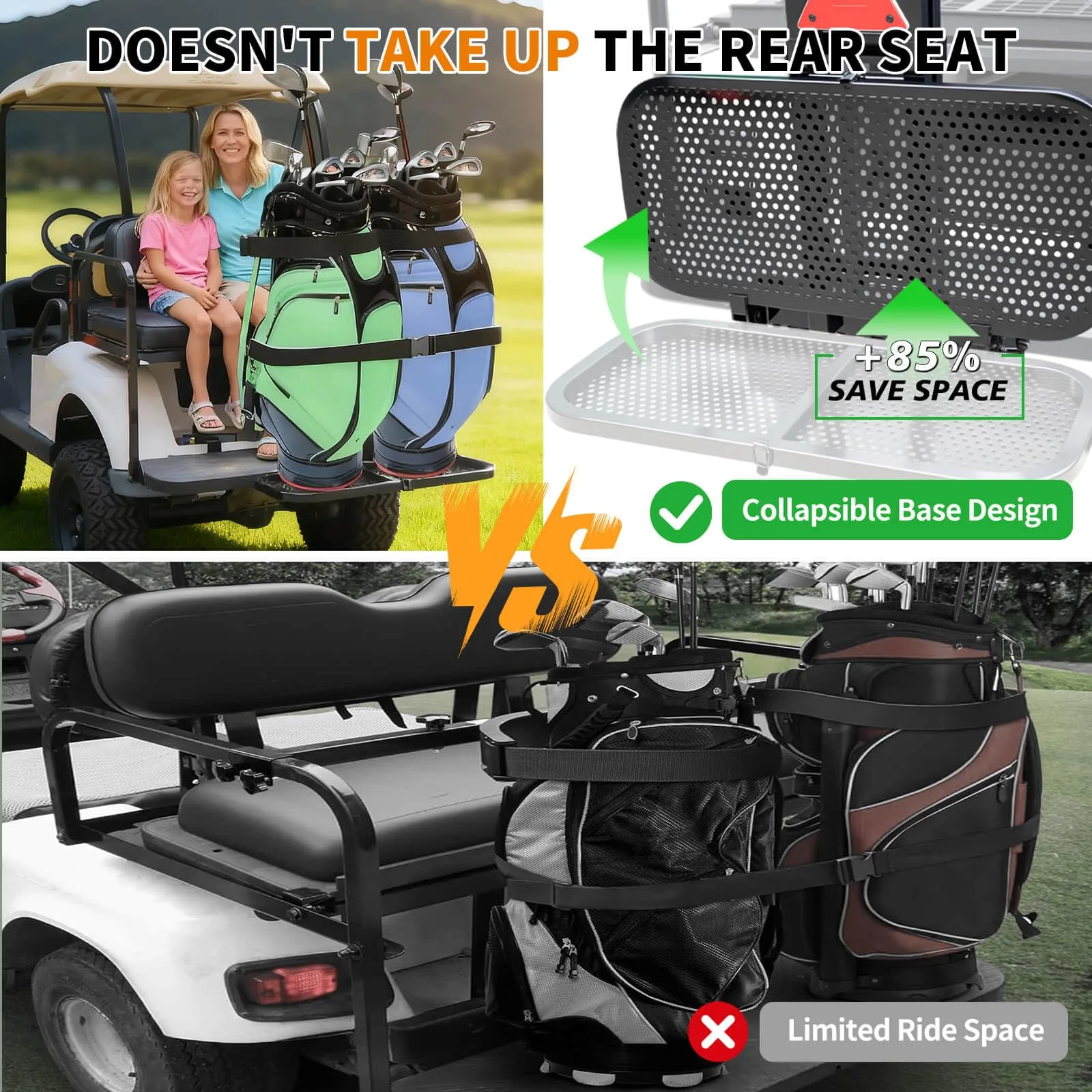 LEAPGOMAX Foldable Golf Cart Bag Holder LG-GBAGHO image 4