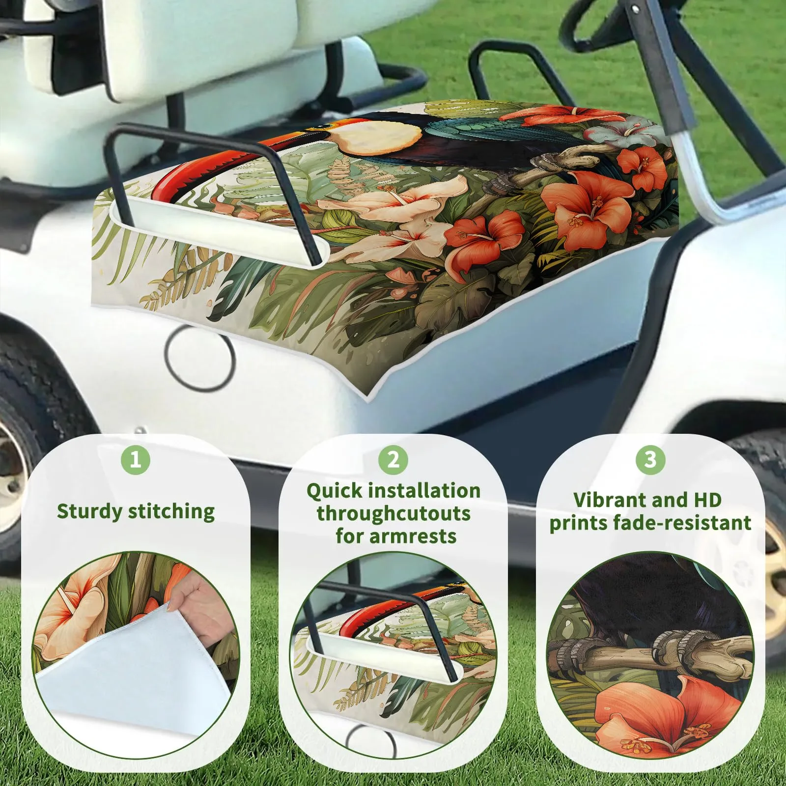 Tiveruda Golf Cart Seat Cover Blanket, 51 x 31 Inch image 3