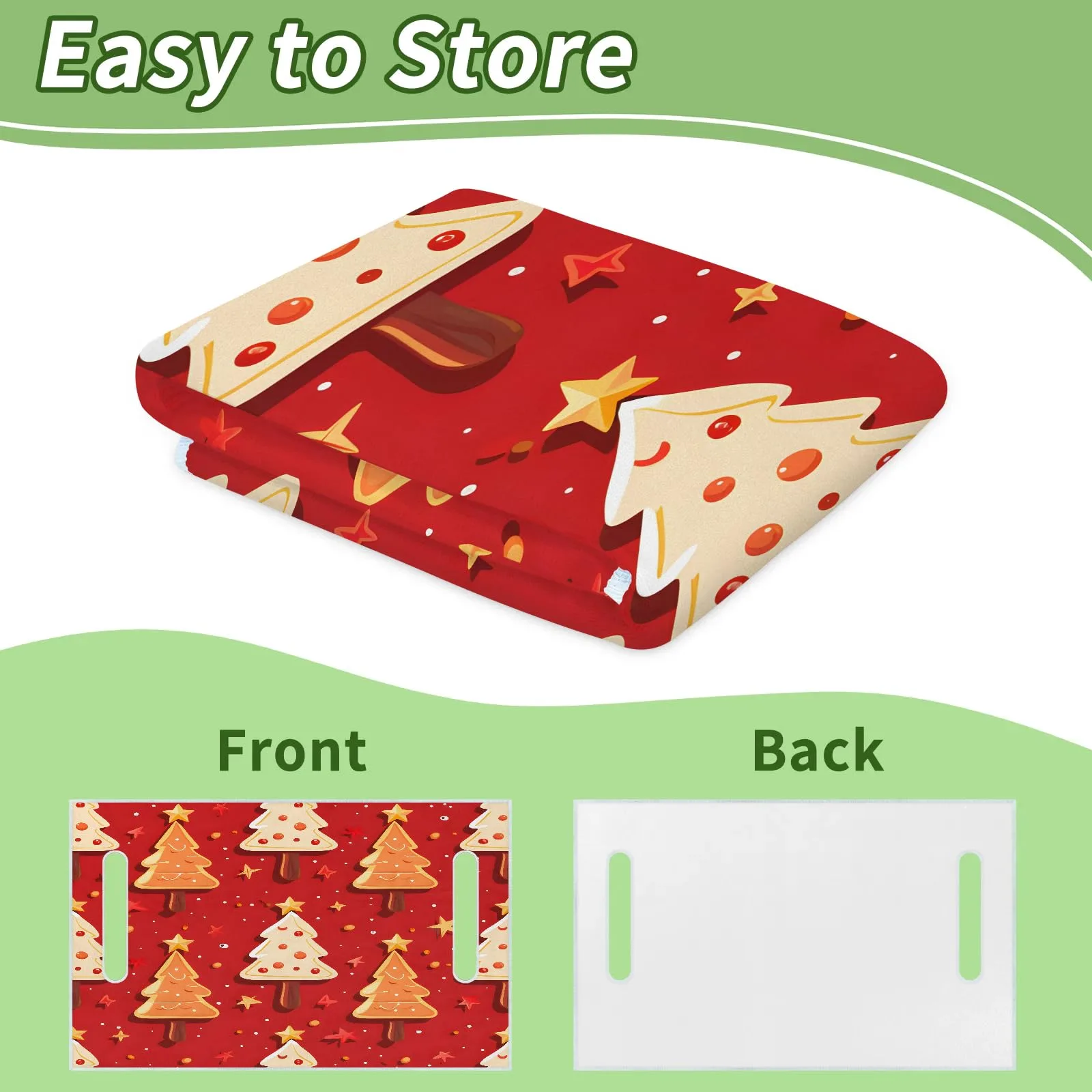 Tiveruda Red Christmas Tree Golf Cart Seat Cover image 4