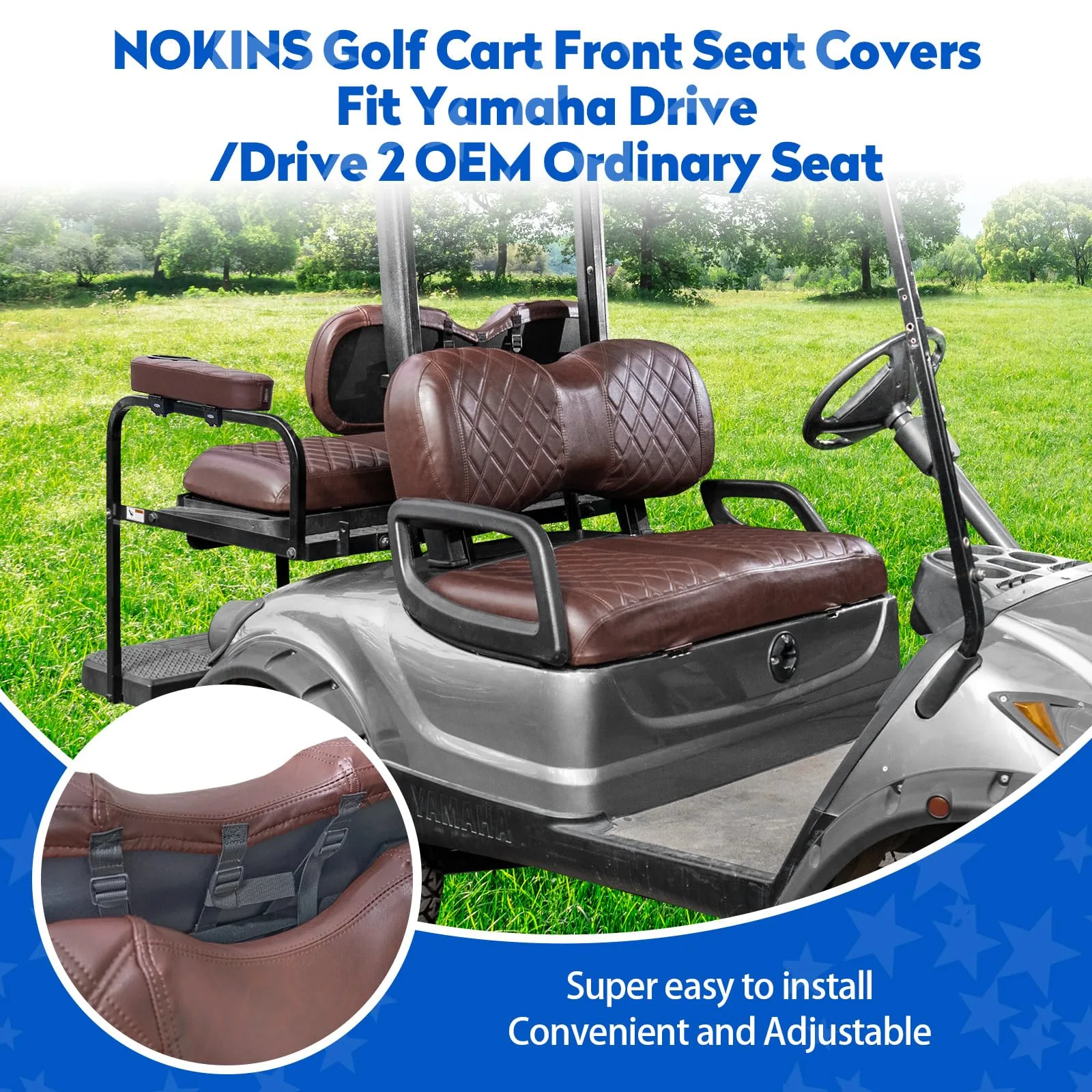 NOKINS Yamaha G29 Drive2 Seat Covers with Armrests image 2