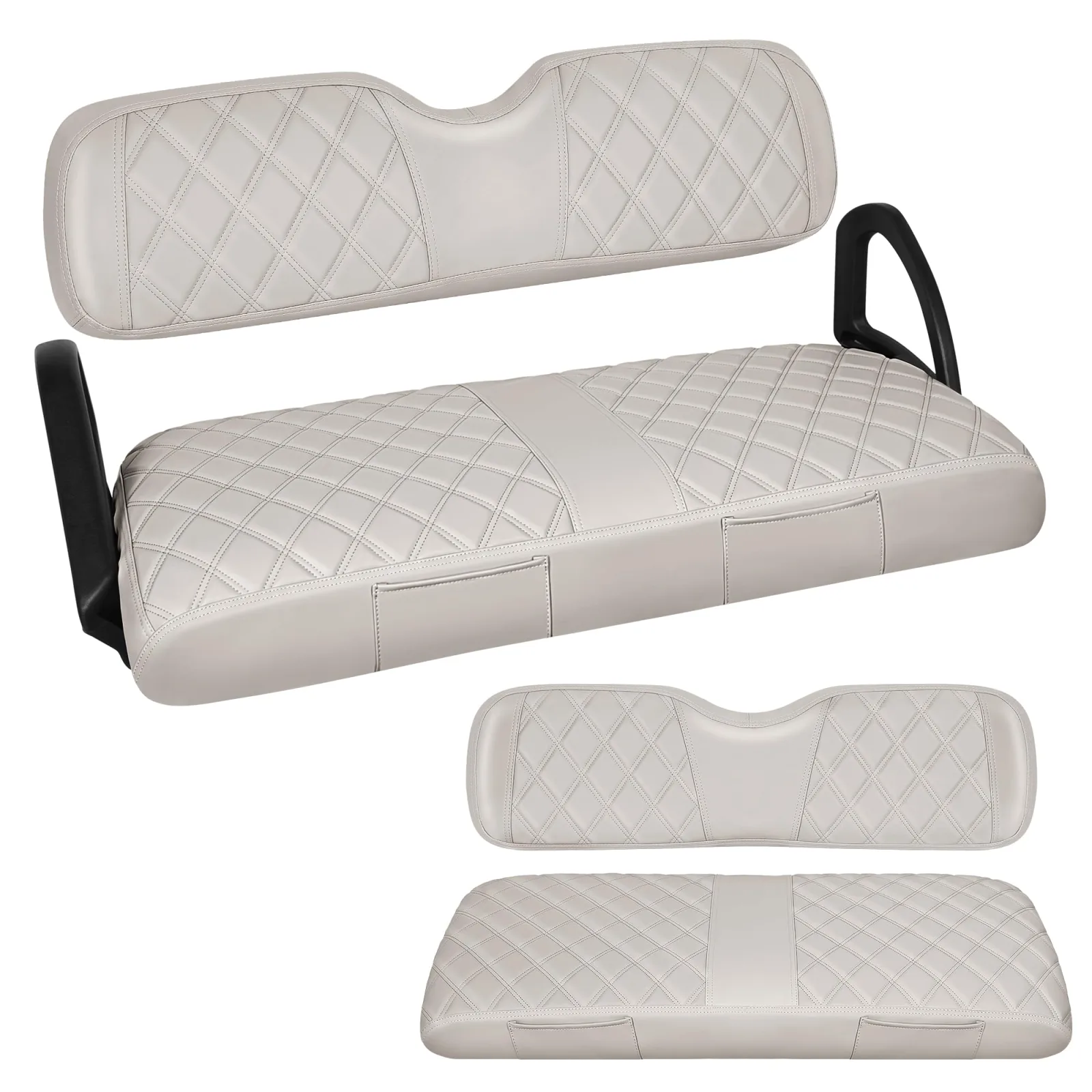 SANXIACAR E-Z-G-O RXV Front & Rear Seat Covers Beige