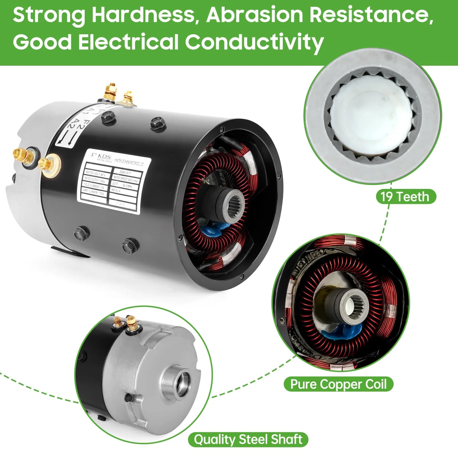 10L0L 48V Motor for E-Z-GO TXT/Freedom 2010+ image 4