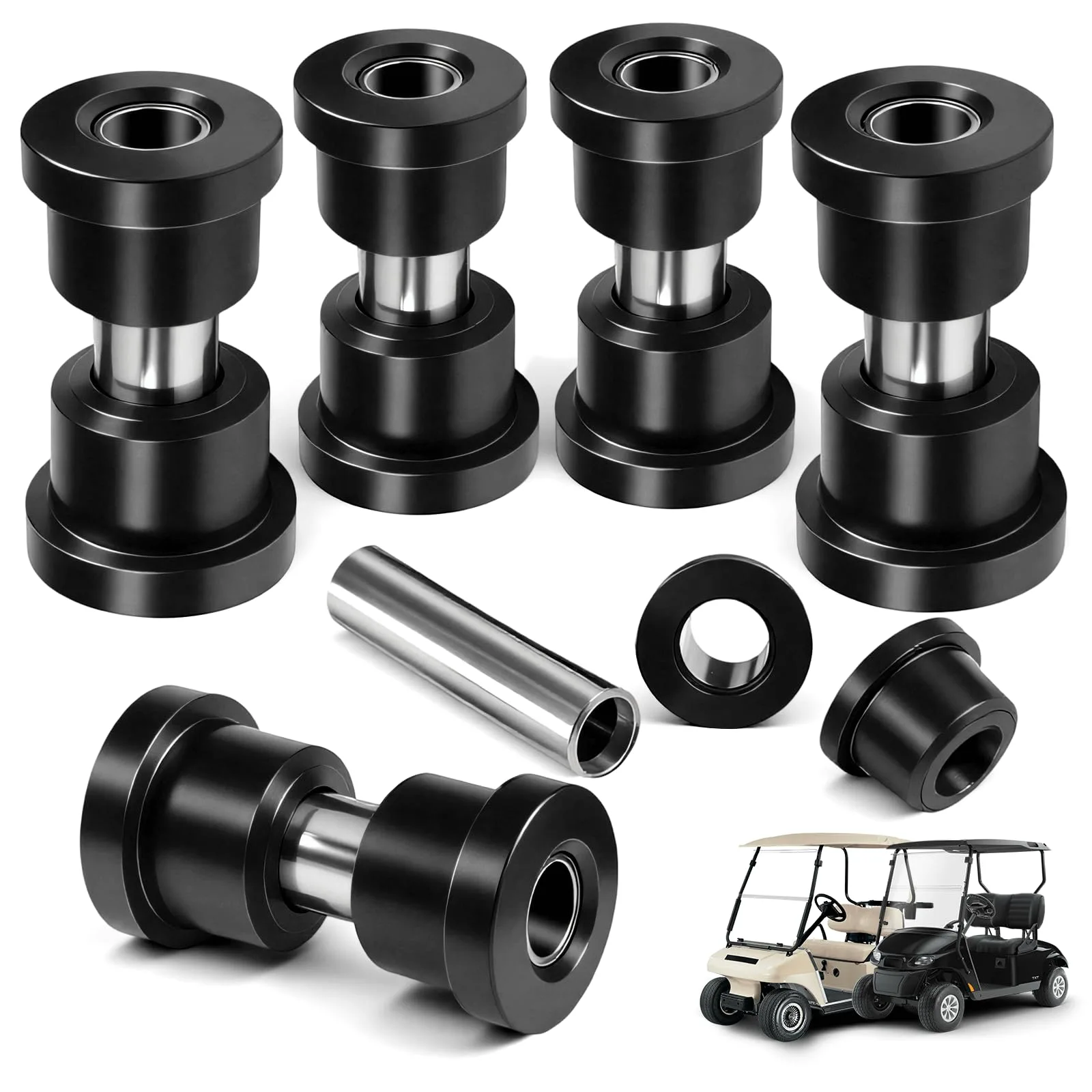 LEAPGOMAX Rear Leaf Spring Bushing Kit for E-Z-GO TXT