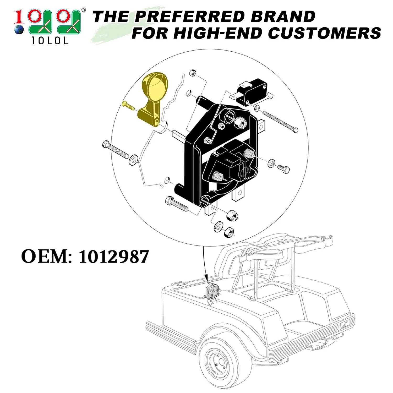 10L0L Club Car DS/Precedent Shifter Handle 1012987 image 2