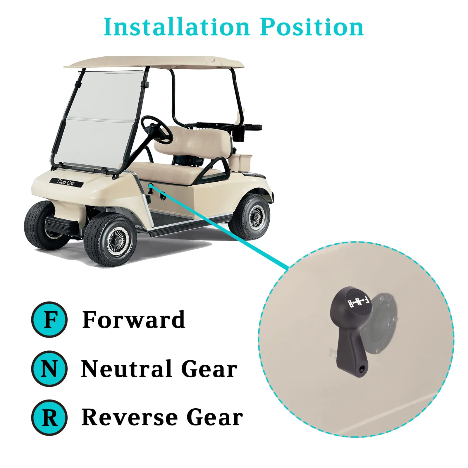 10L0L Club Car DS/Precedent Shifter Handle 1012987 image 3