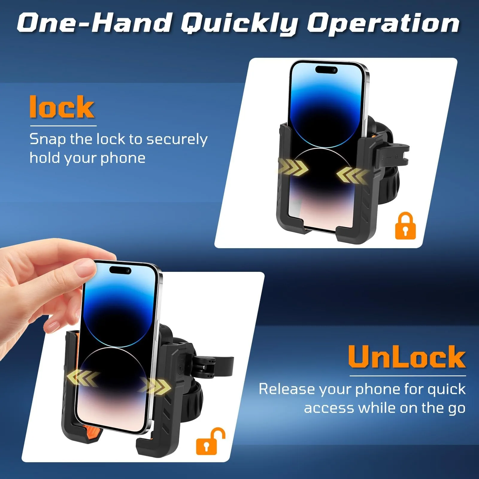 RIZINKART Golf Push Cart Phone Holder Mount image 4