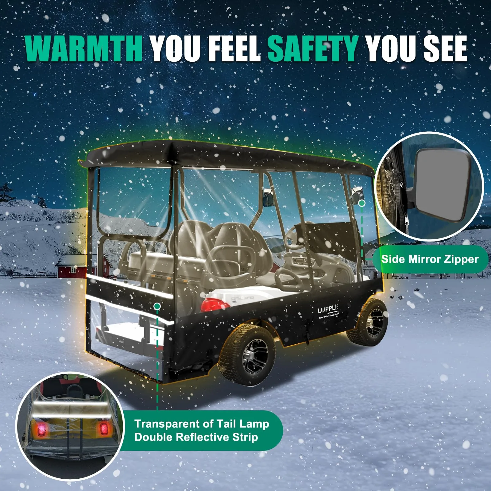LUPPLE 4-Passenger Golf Cart Enclosure YQ4+240-2025 image 4