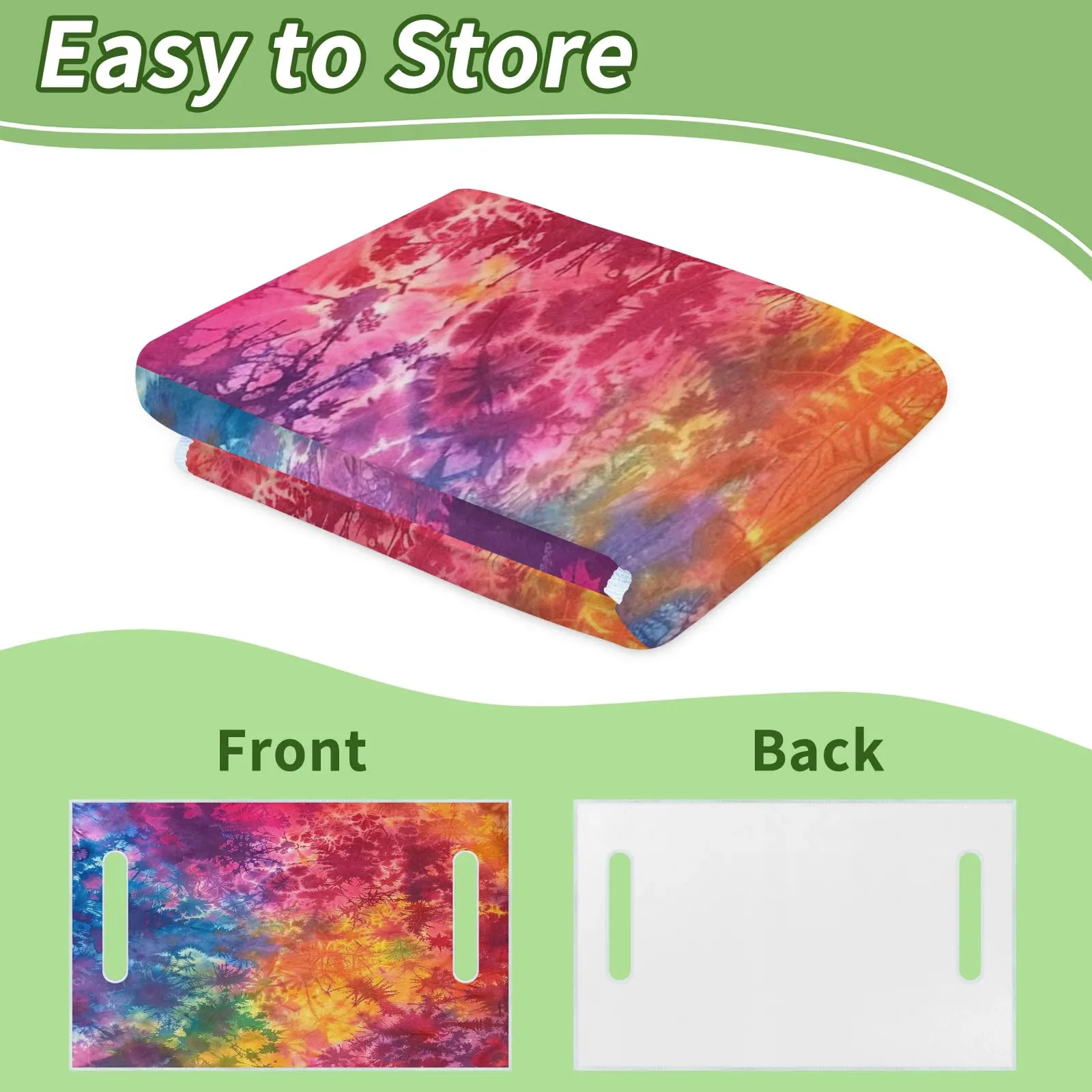 Tiveruda Rainbow Tie-Dye Golf Cart Seat Cover image 4