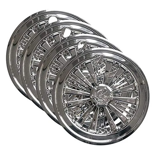 3G K976 10-Inch Chrome Wheel Covers for Golf Carts