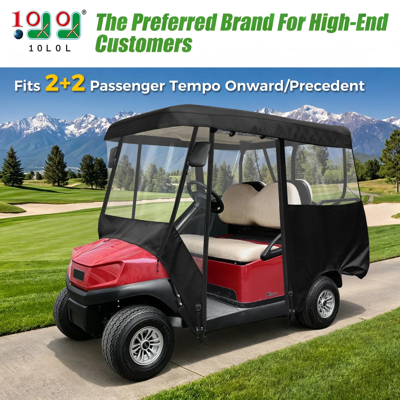 10L0L Golf Cart Enclosure for Club Car 2+2 Carts image 2